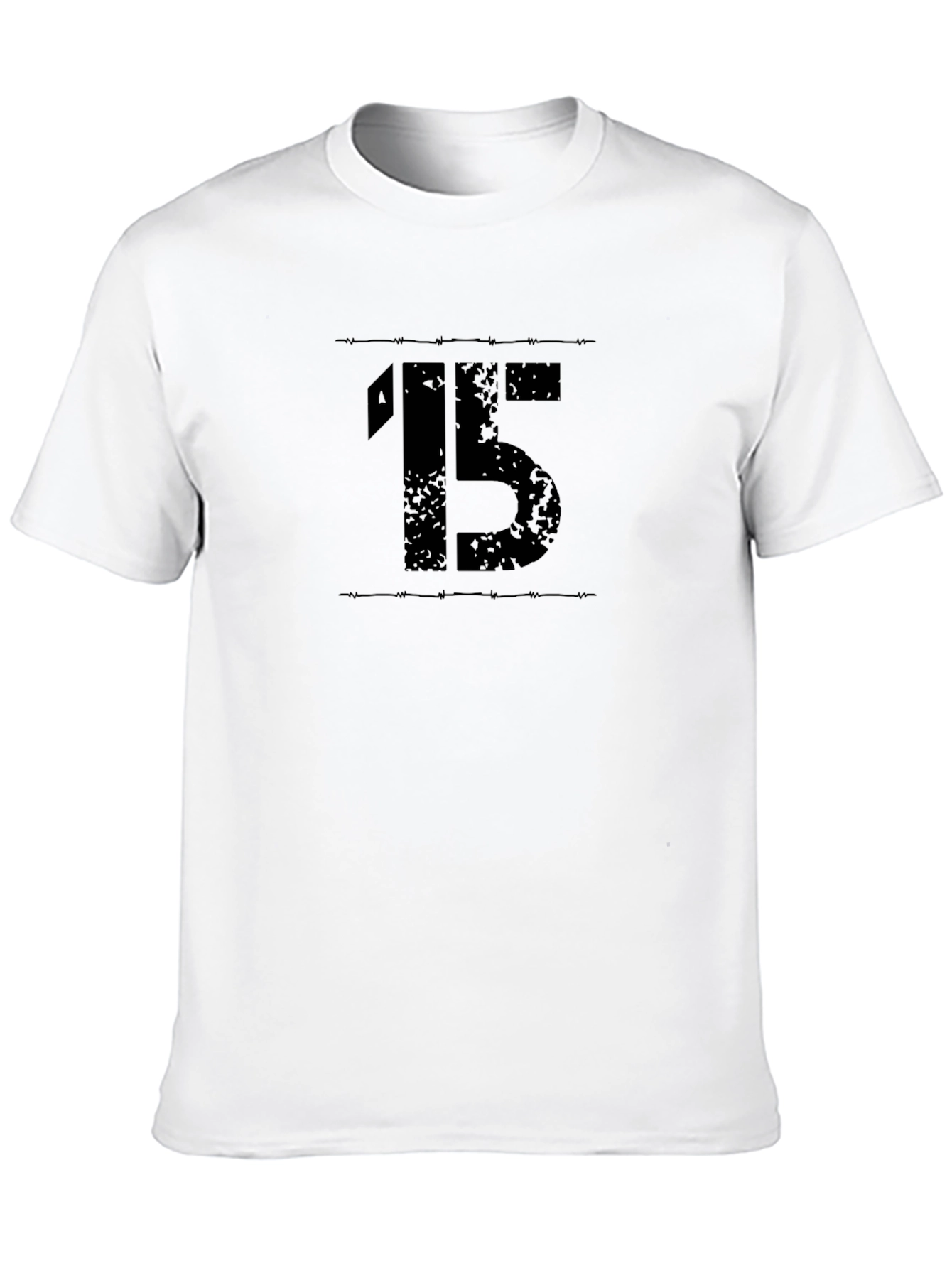 Black Men's Black "15" Graphic Tee view 10
