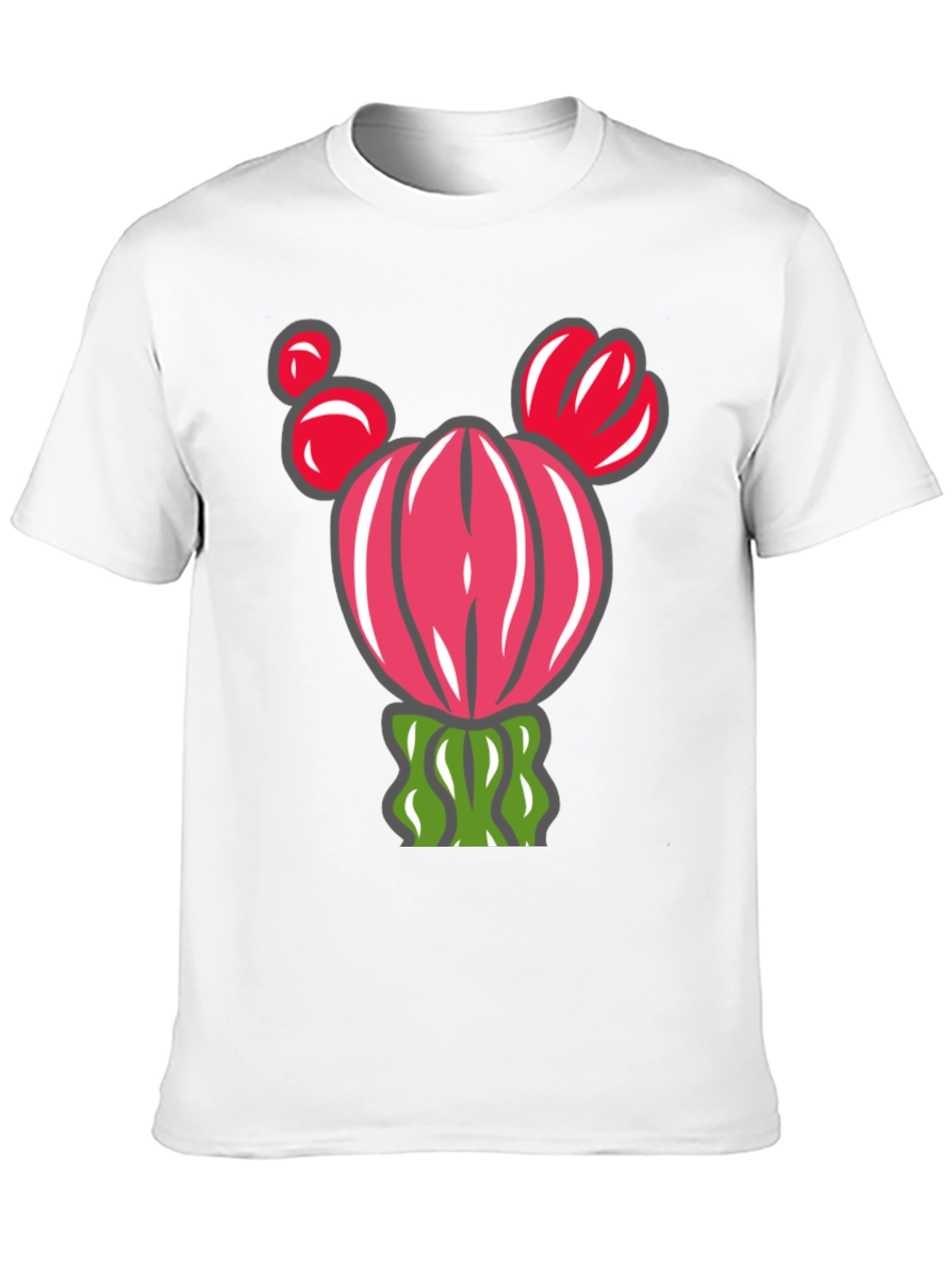 Black Cactus Graphic T-Shirt - Whimsical Desert Style view 10