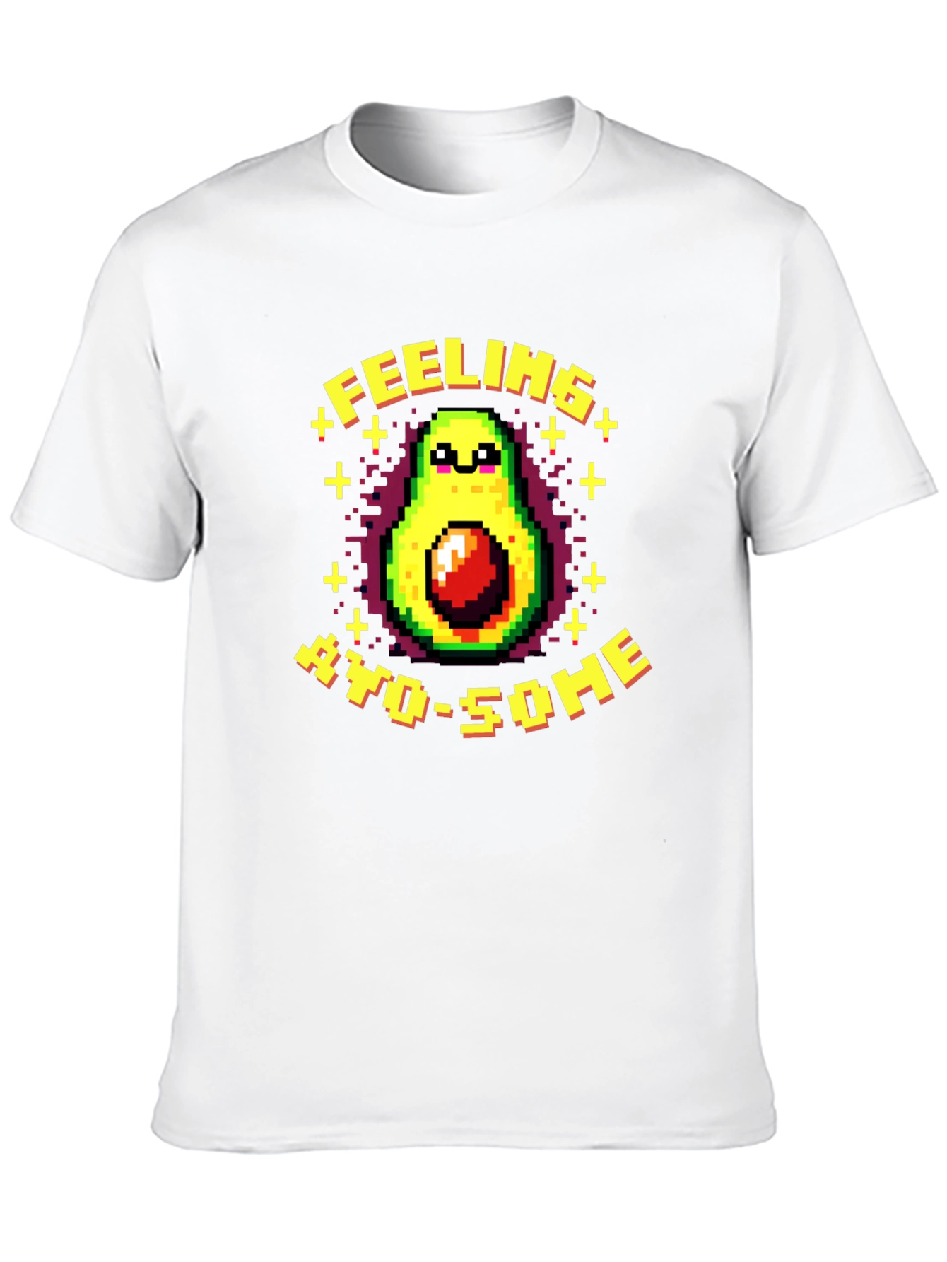 Black Feeling Avo-Some Pixelated Avocado T-Shirt view 10