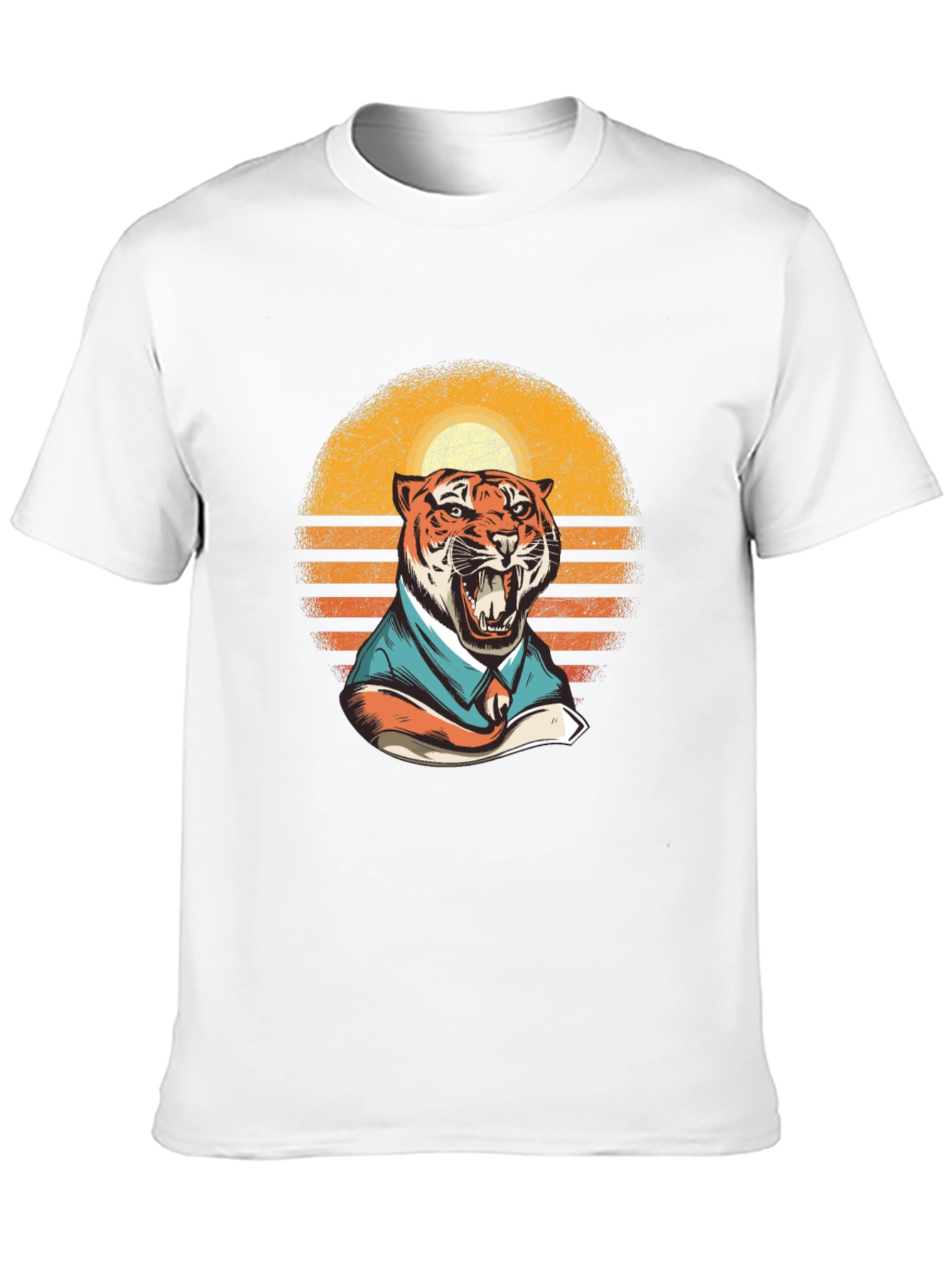 Black Tiger Business Retro T-Shirt view 10