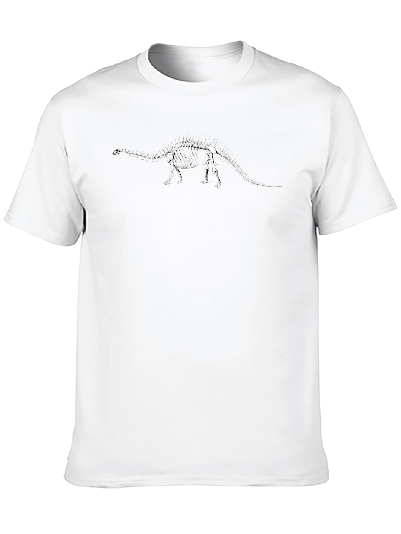 Black Dino Skeleton Tee - Black Cotton Crew Neck view 10