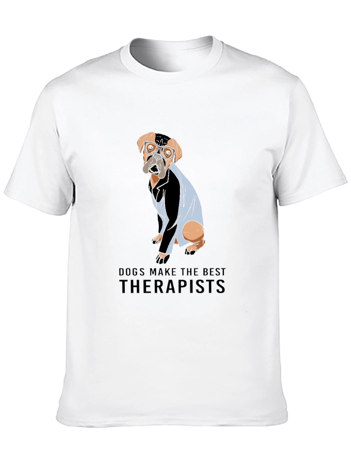Black Dogs Make the Best Therapists Black T-Shirt view 10