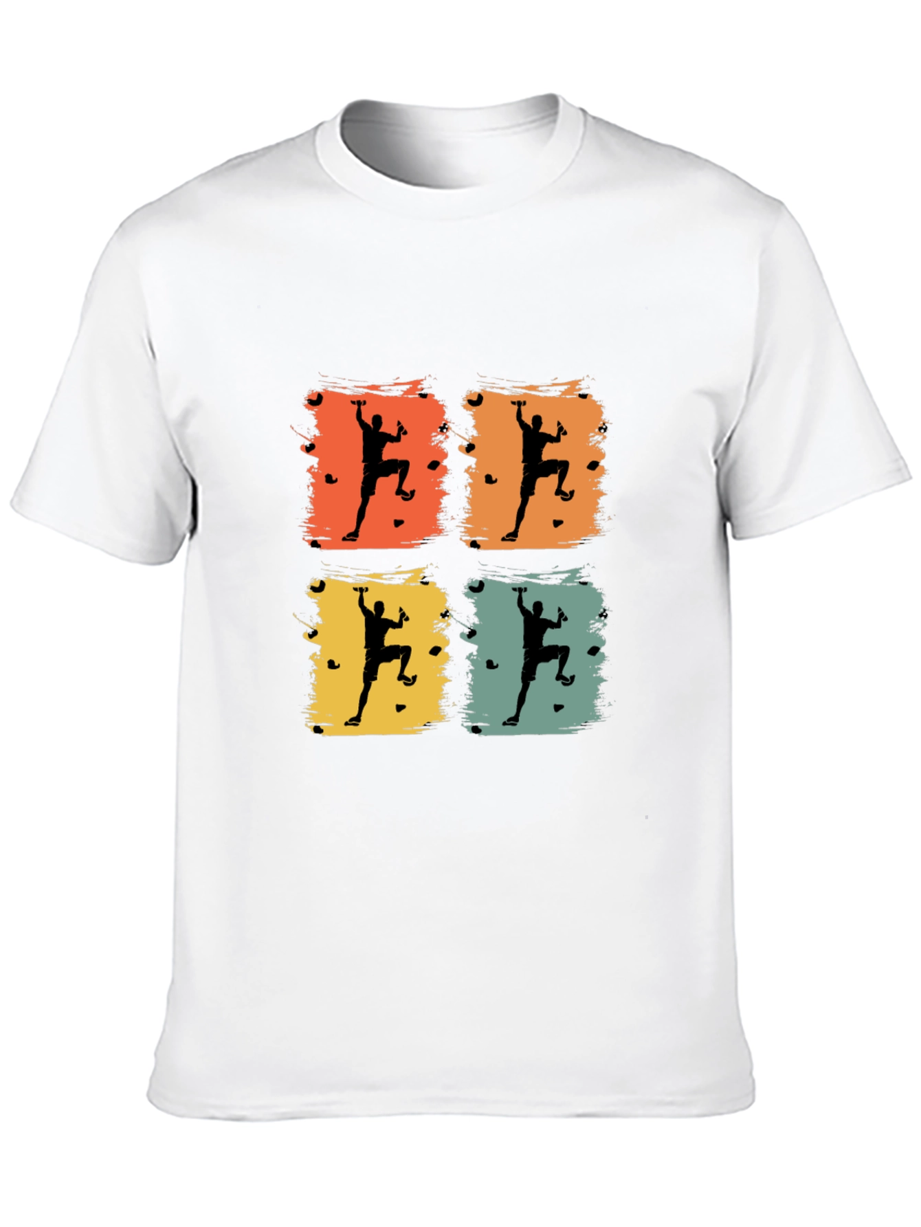 Black Retro Rock Climbing T-Shirt view 10