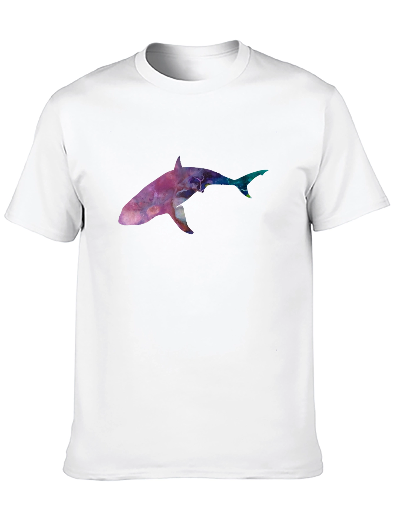 Black Galaxy Shark Graphic Tee - Black Cotton Blend view 10