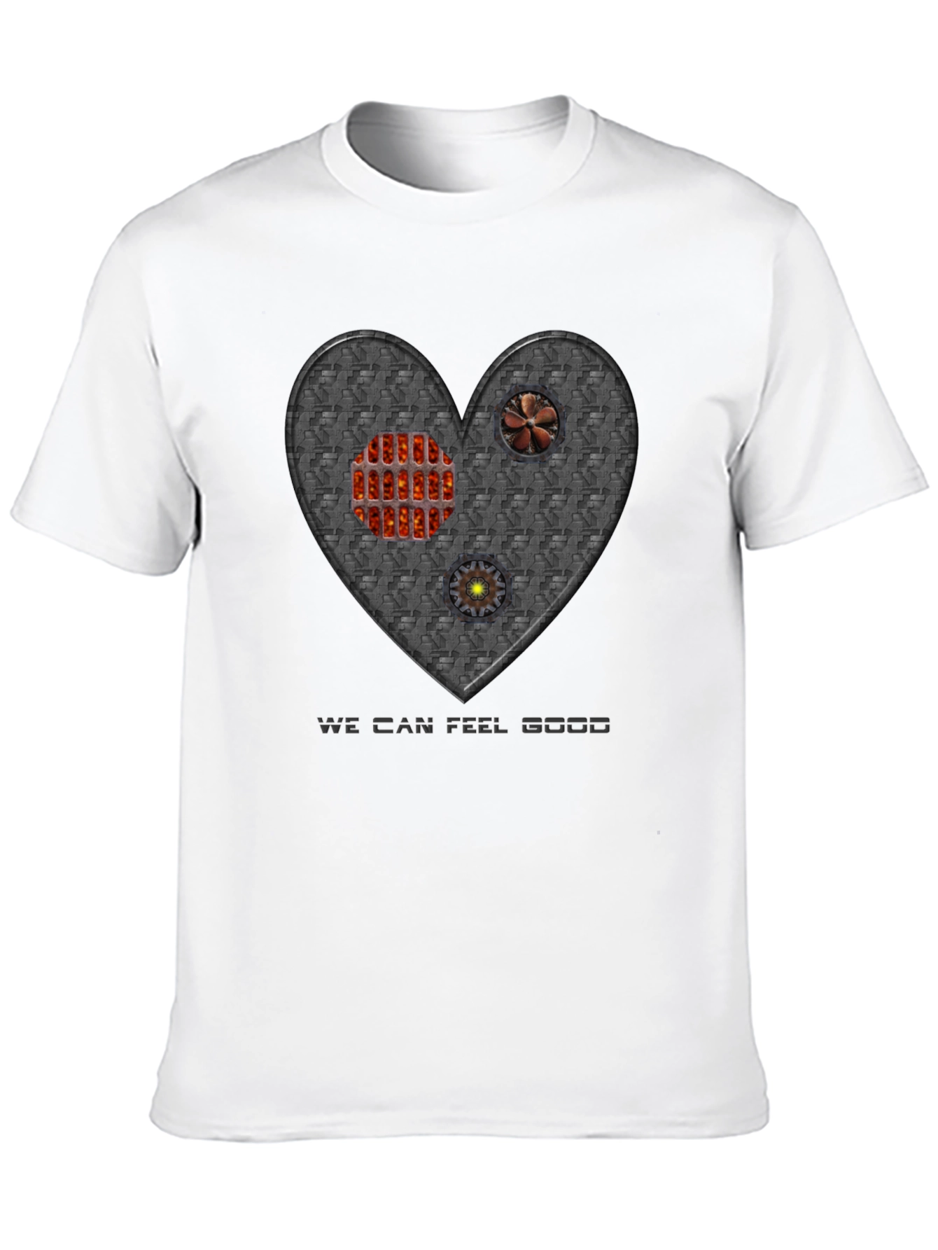 Black Steampunk Heart T-Shirt - Feel Good view 10