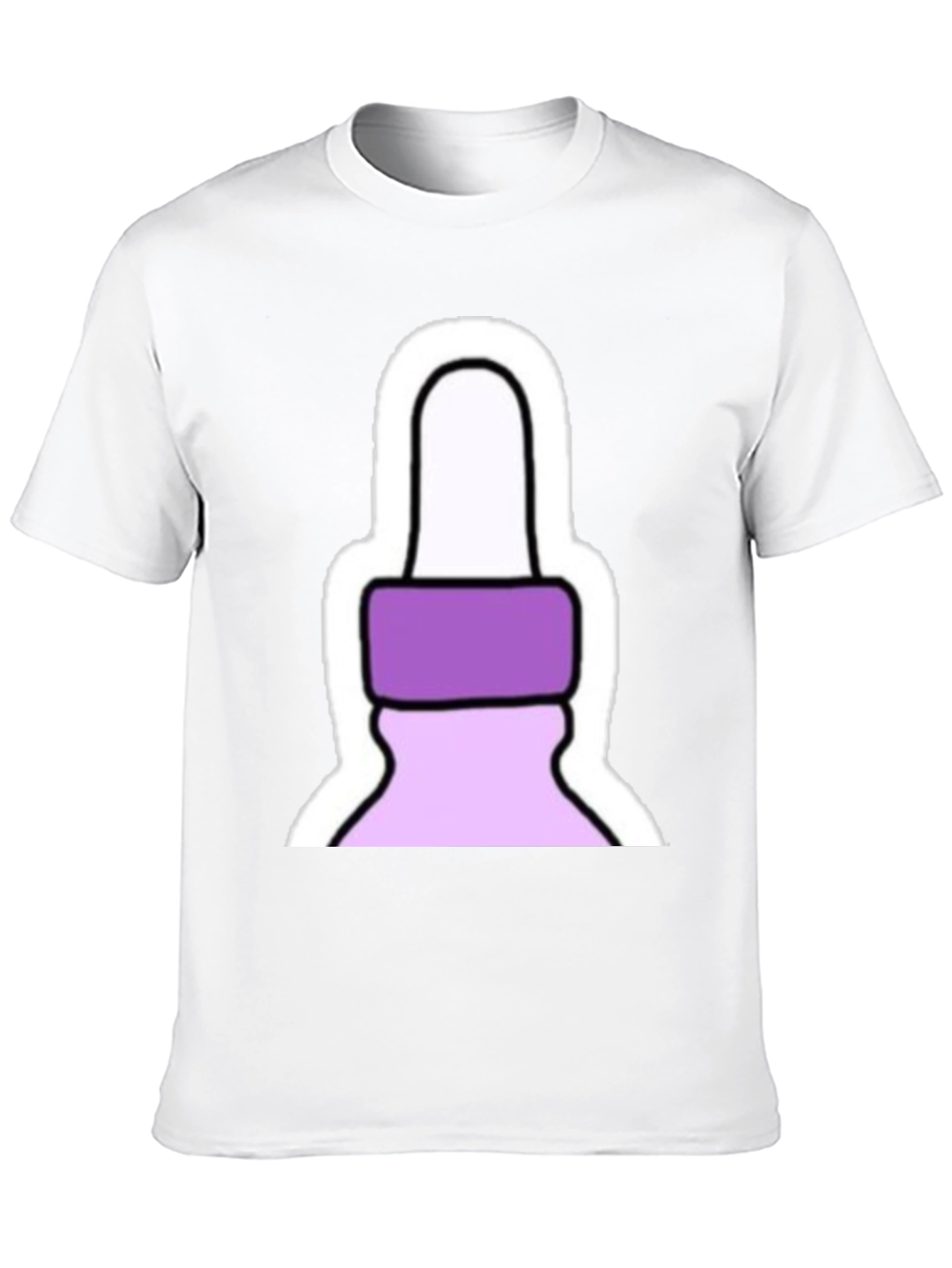 Black Novelty Baby Bottle T-Shirt - Unique Graphic Tee view 10