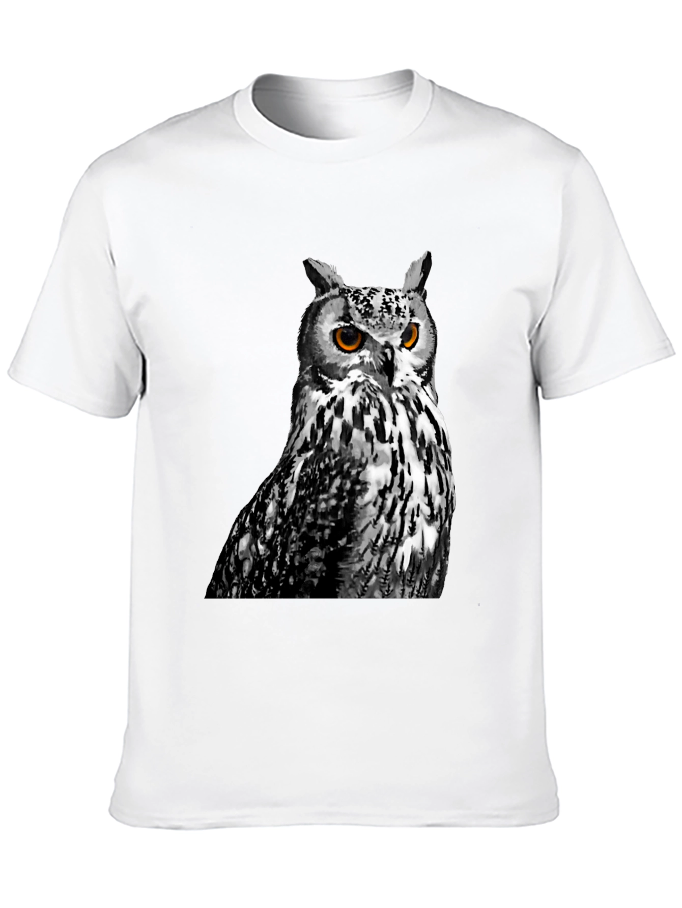 Black Owl Graphic Print Crew Neck T-Shirt view 10