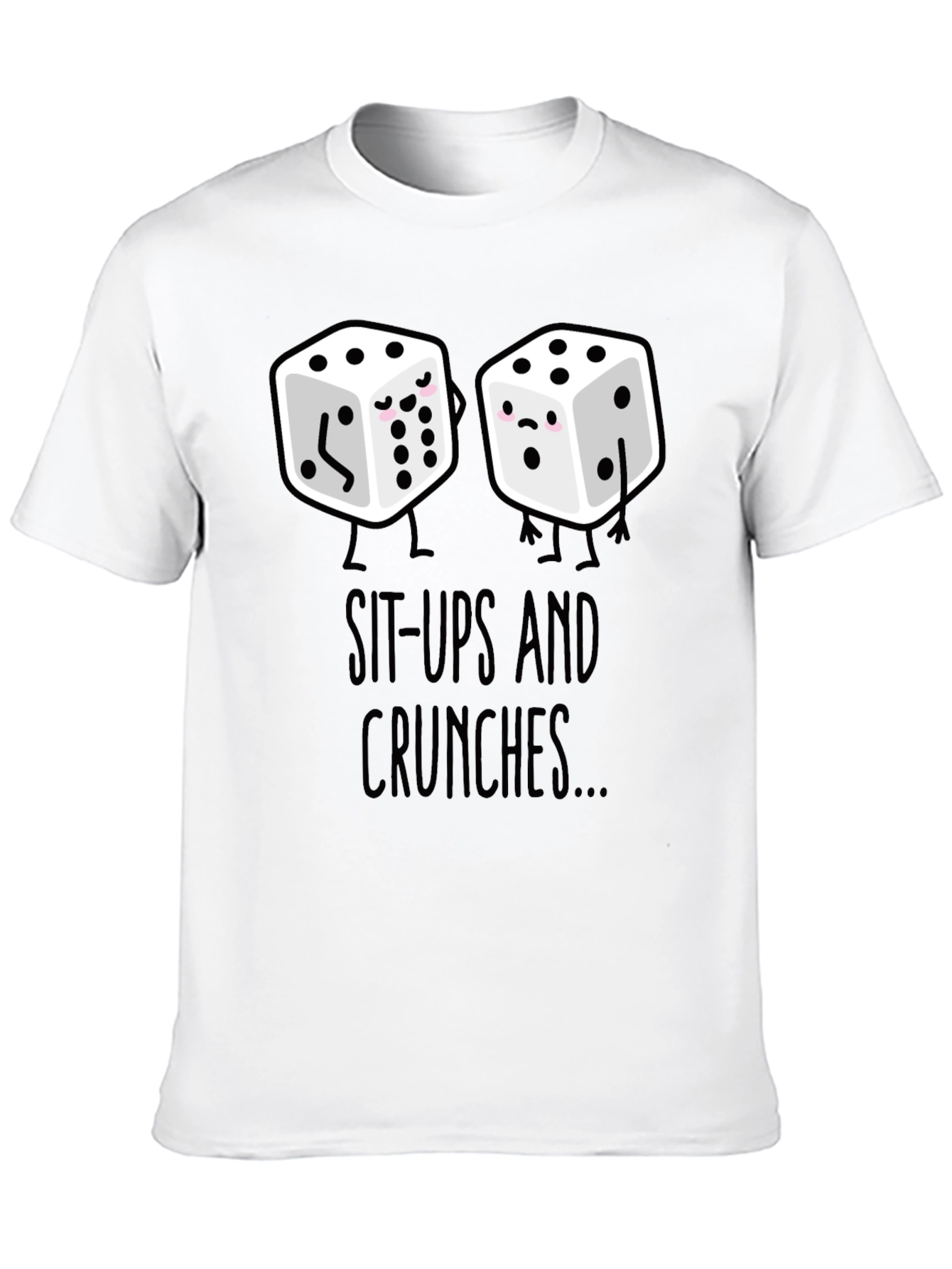 Sit-Ups & Crunches Dice Graphic Tee - Black - 10