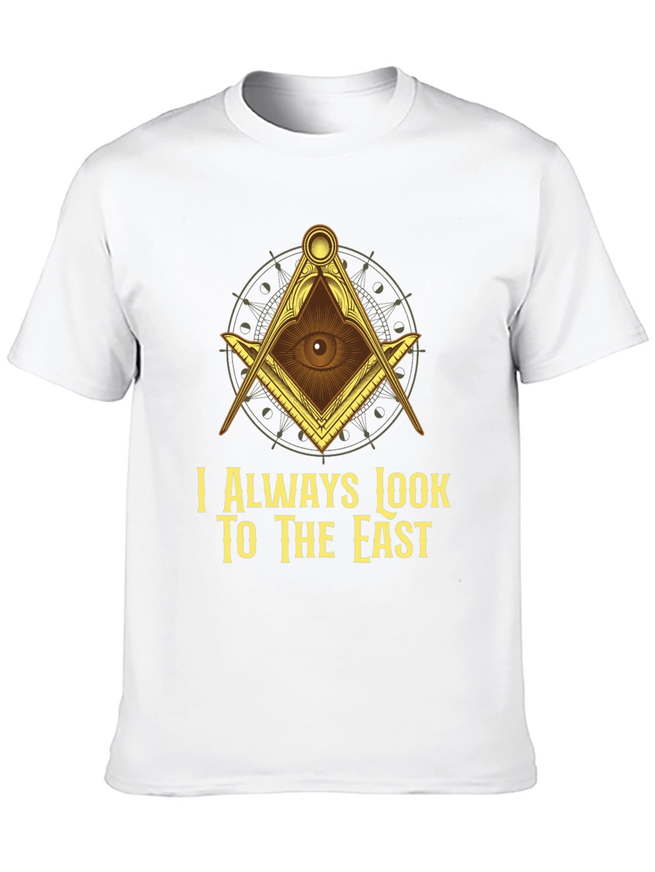Black Masonic Eye T-Shirt - I Always Look To The East view 10