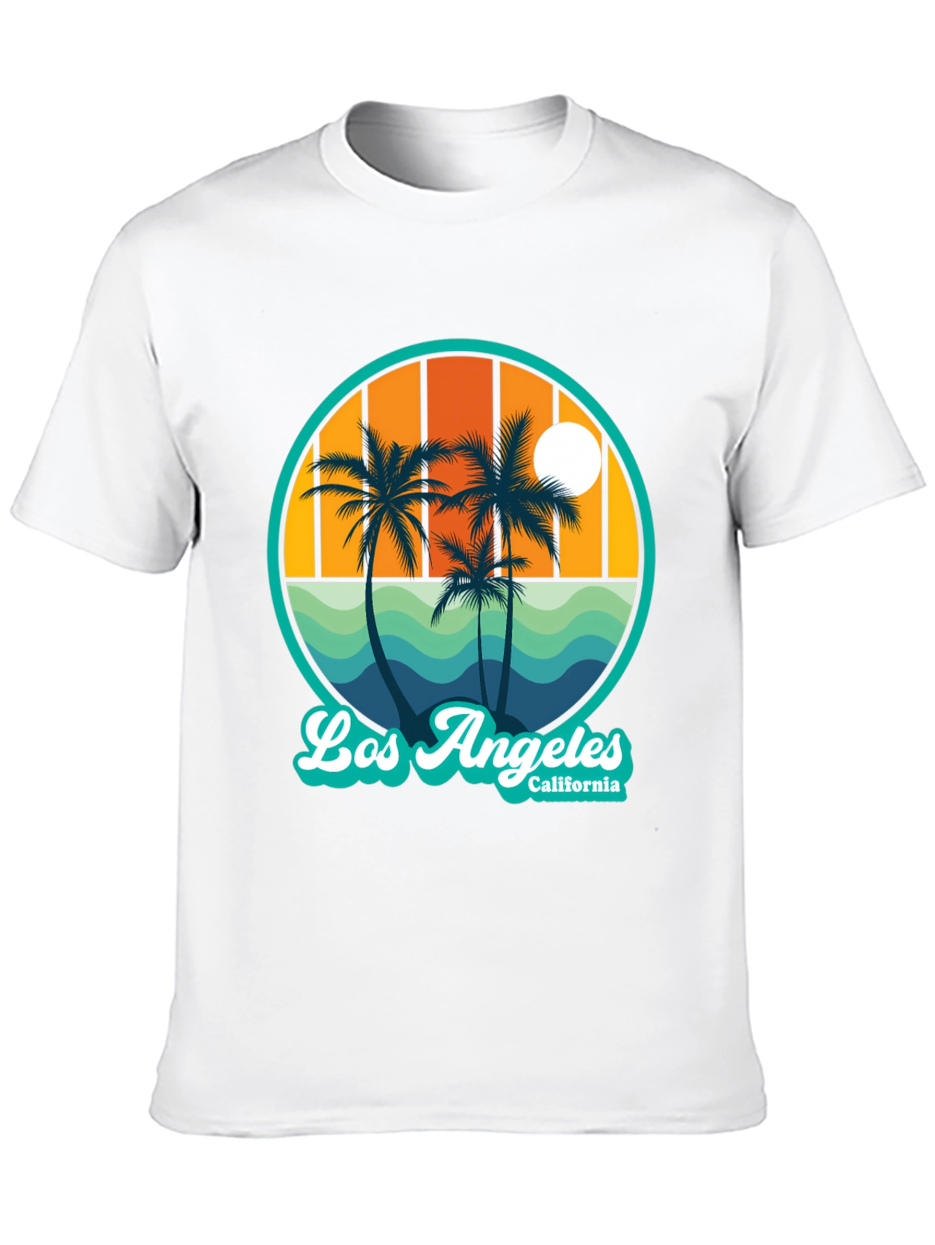Black Los Angeles California Palms Graphic T-Shirt view 10