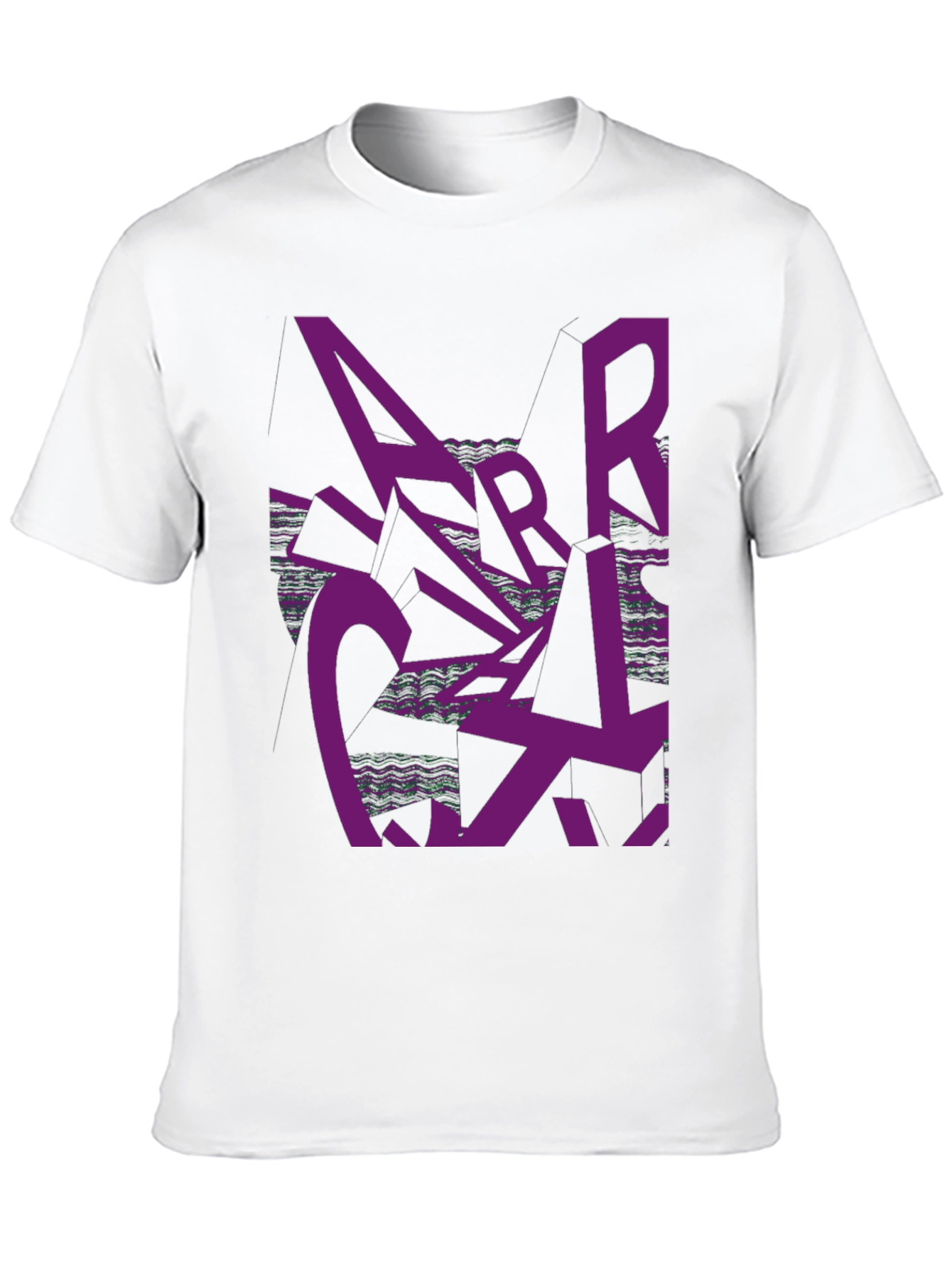 Black Abstract Graphic Print Black T-Shirt view 10