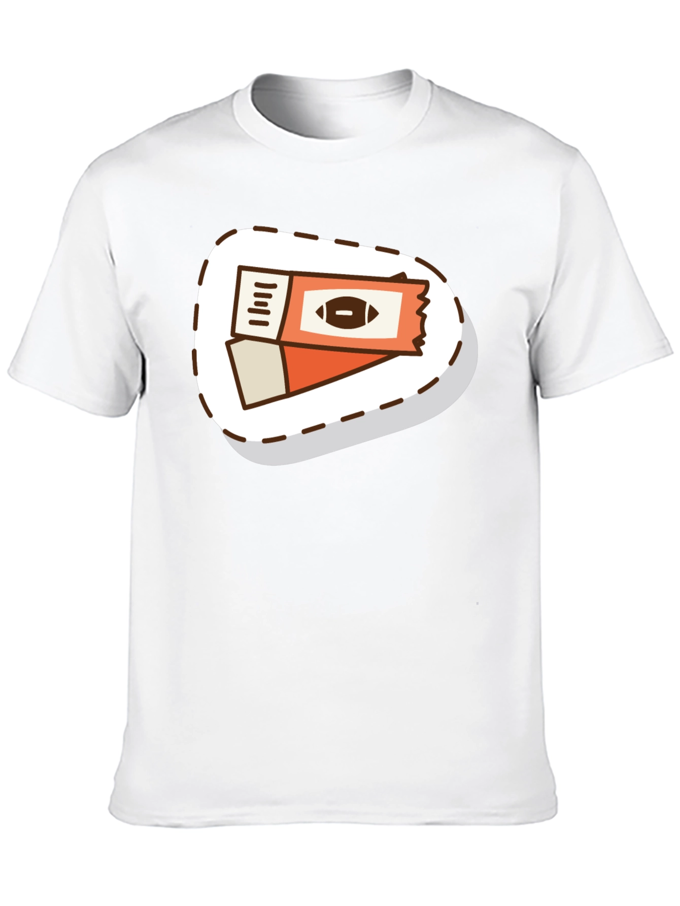 Black Football Ticket Graphic T-Shirt view 10