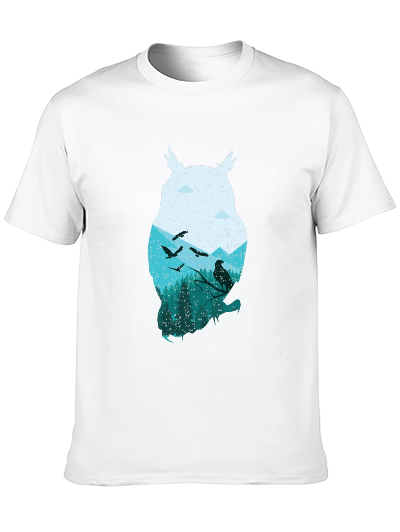 Black Owl Silhouette Graphic Tee view 10