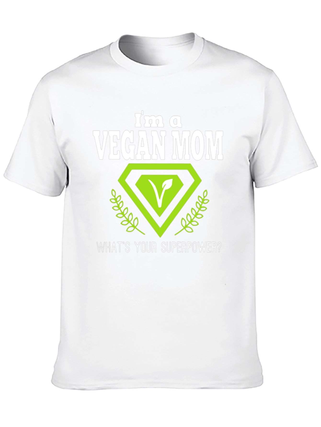 Black Vegan Mom T-Shirt - Superpower Design view 10