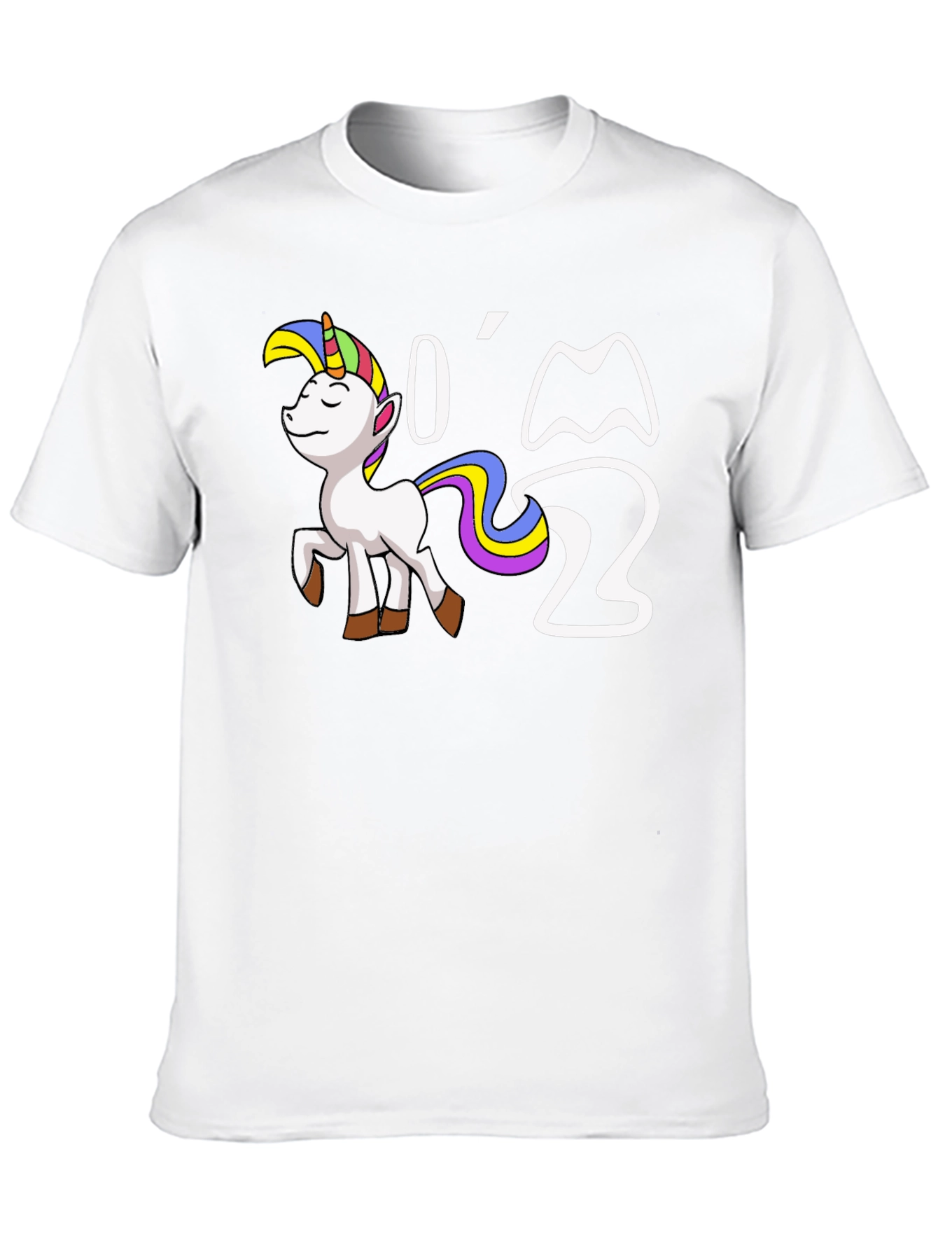 Black I'm Two Unicorn Birthday T-Shirt view 10