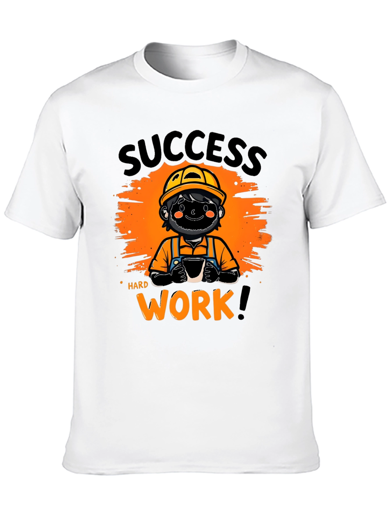Black Success Hard Work Graphic T-Shirt view 10