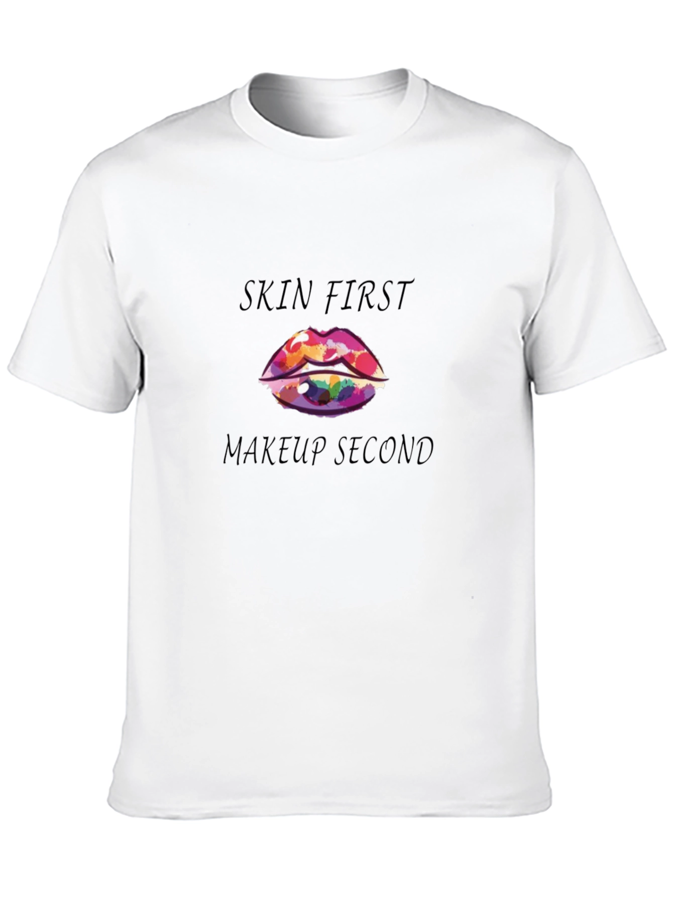 Black Skin First Makeup Second Graphic Tee view 10