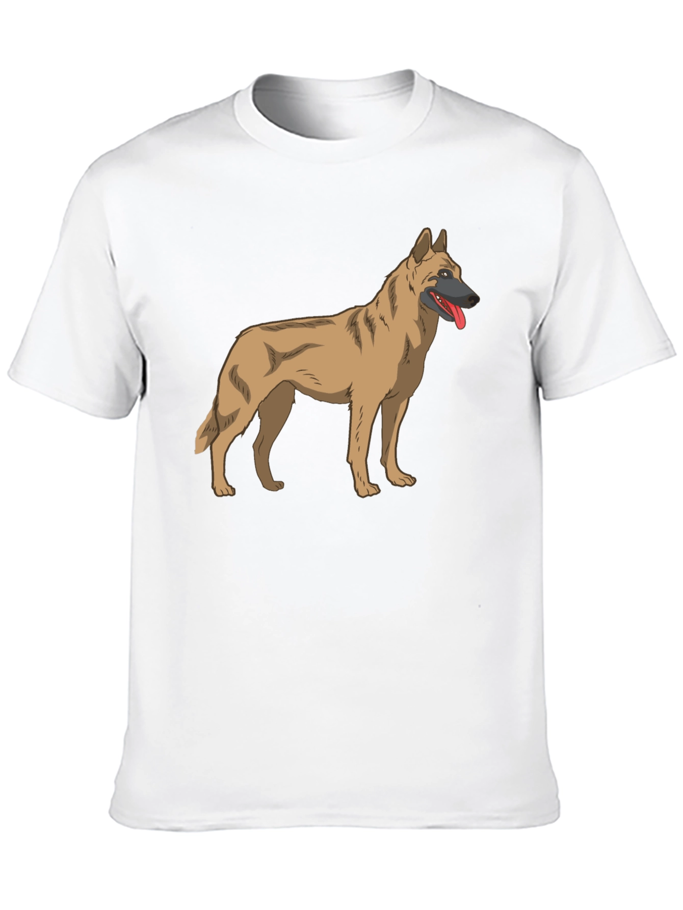 Malinois Dog Graphic Tee - Black Cotton T-Shirt - 10