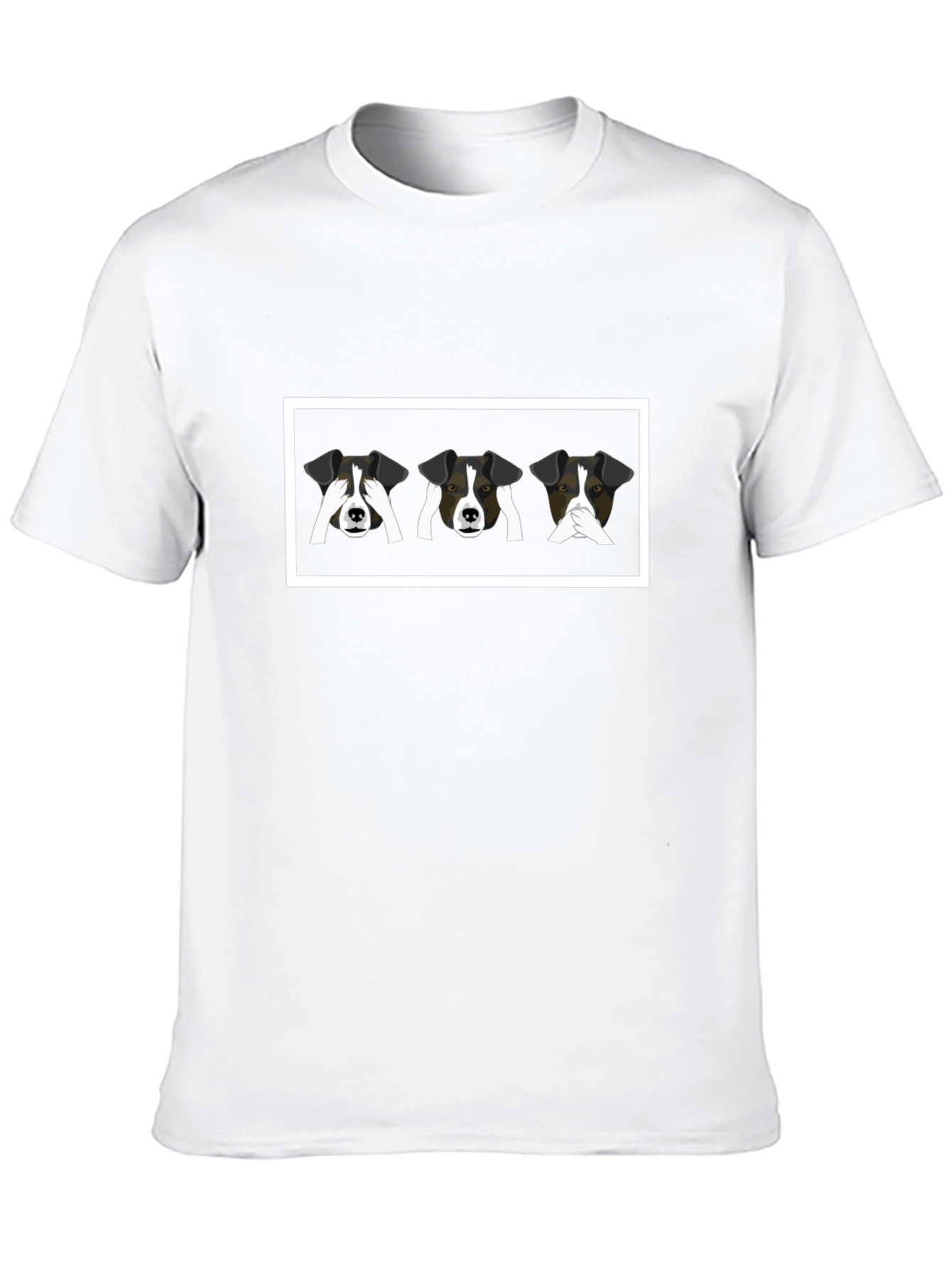 Black Funny Dogs Graphic Black T-Shirt view 10
