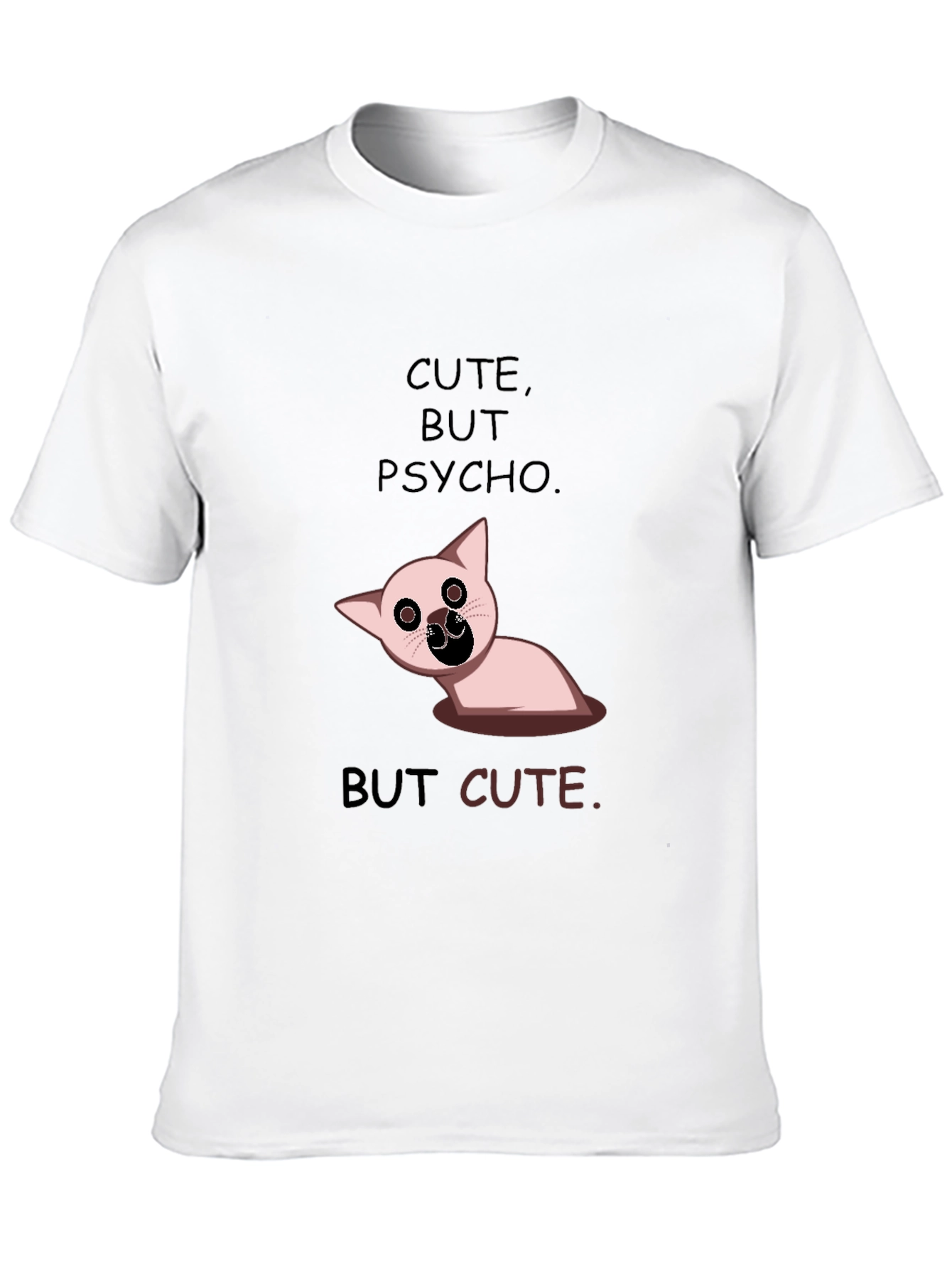 Black Cute But Psycho Funny Graphic Tee view 10