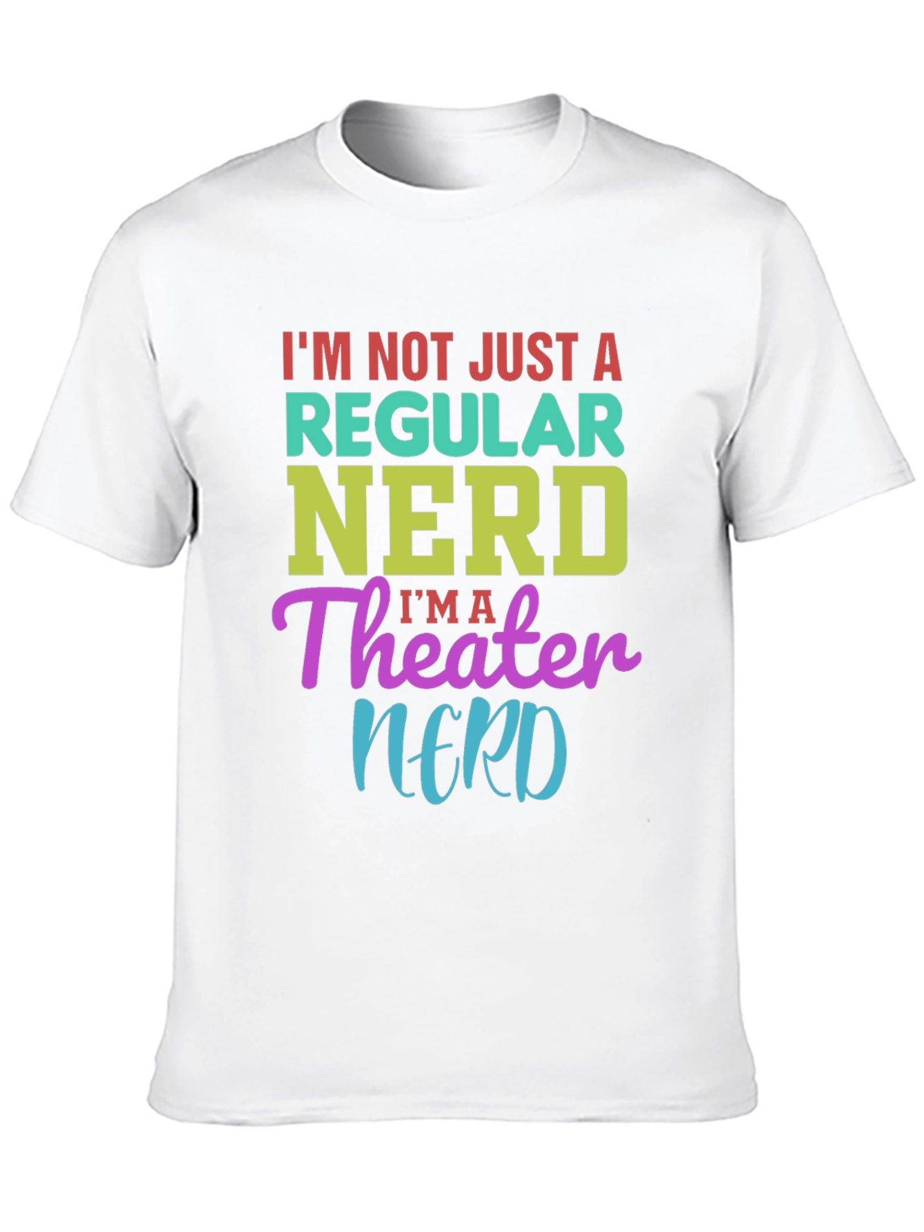 Black Theater Nerd Graphic T-Shirt - Black Cotton Tee view 10