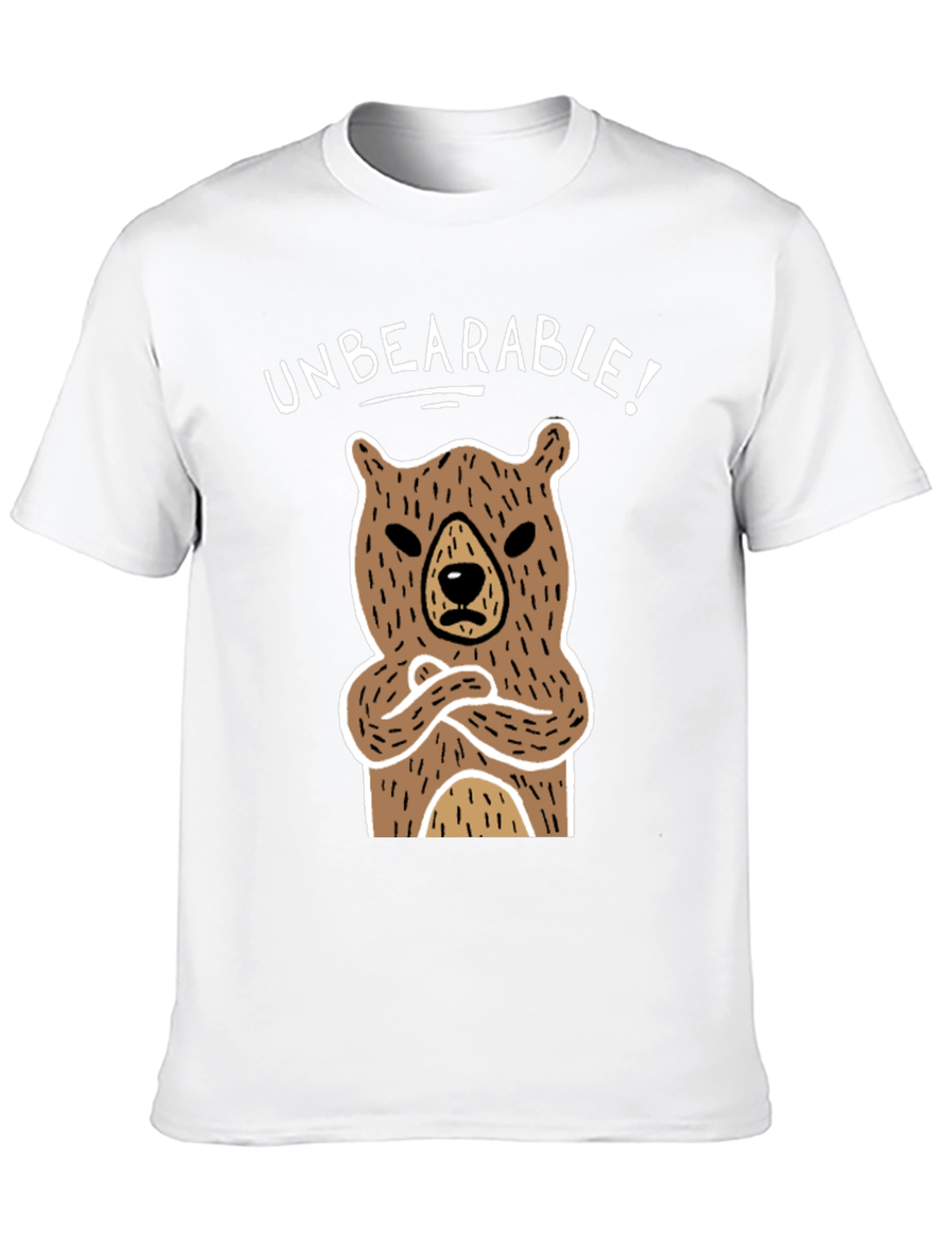Black Unbearable Bear Graphic T-Shirt view 10