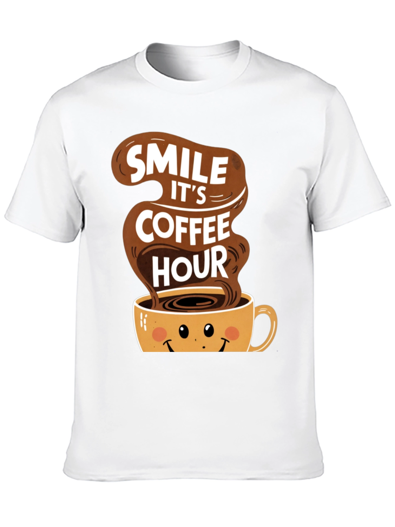 Black Smile It's Coffee Hour Black T-Shirt view 10