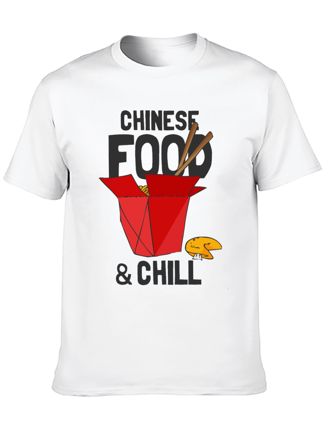 Black Chinese Food and Chill Graphic T-Shirt view 10