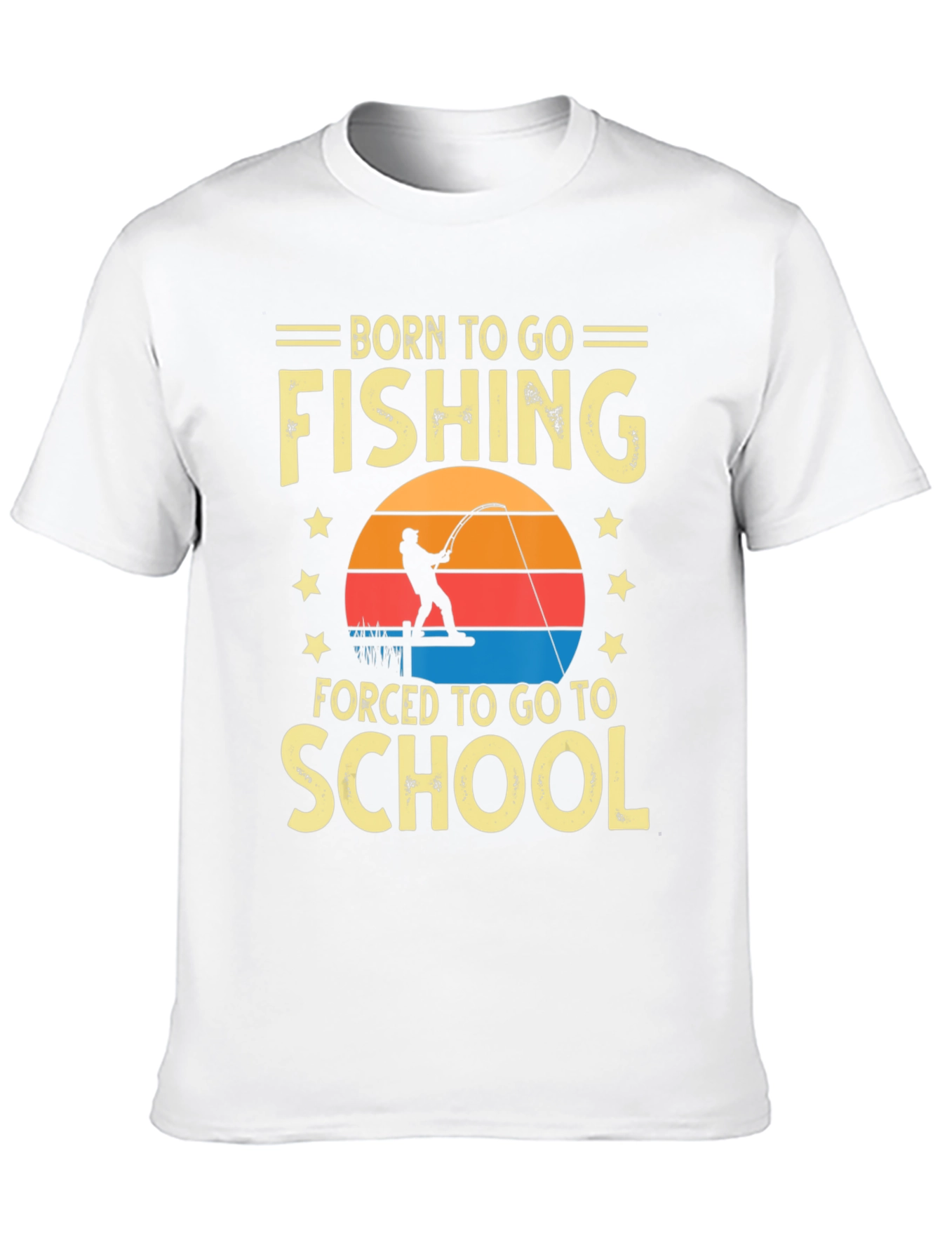 Black Born To Go Fishing T-Shirt view 10