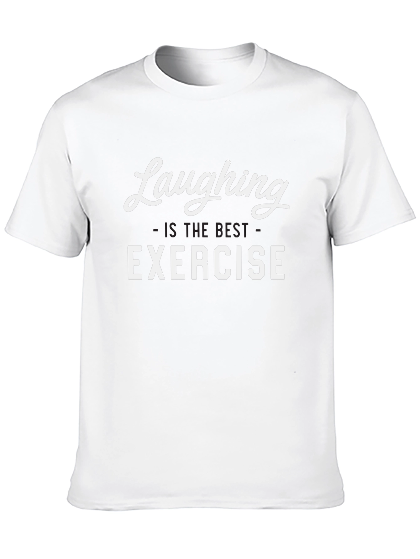 Black Laughing Exercise Black Graphic Tee view 10