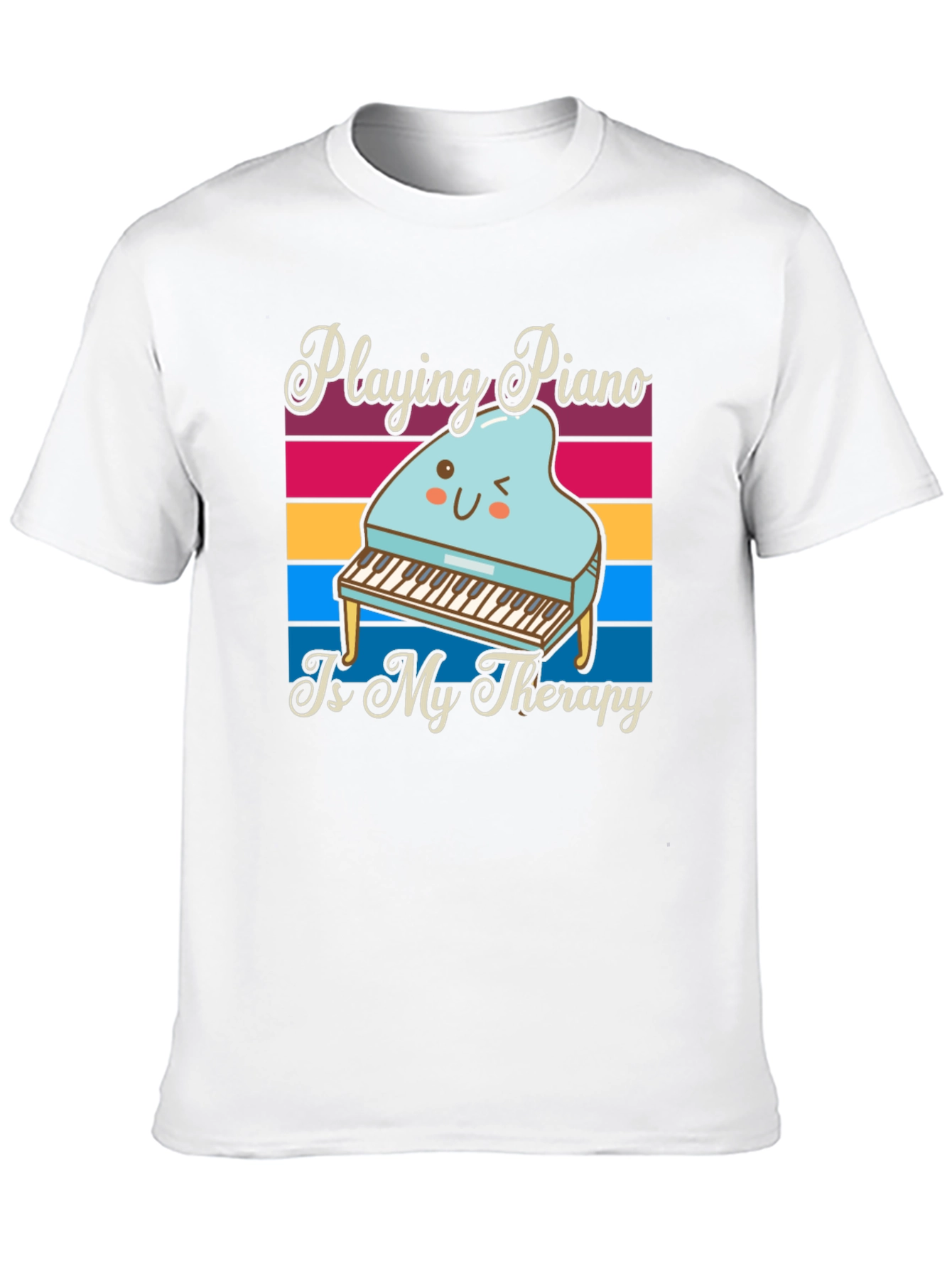 Black Playing Piano is My Therapy T-Shirt view 10