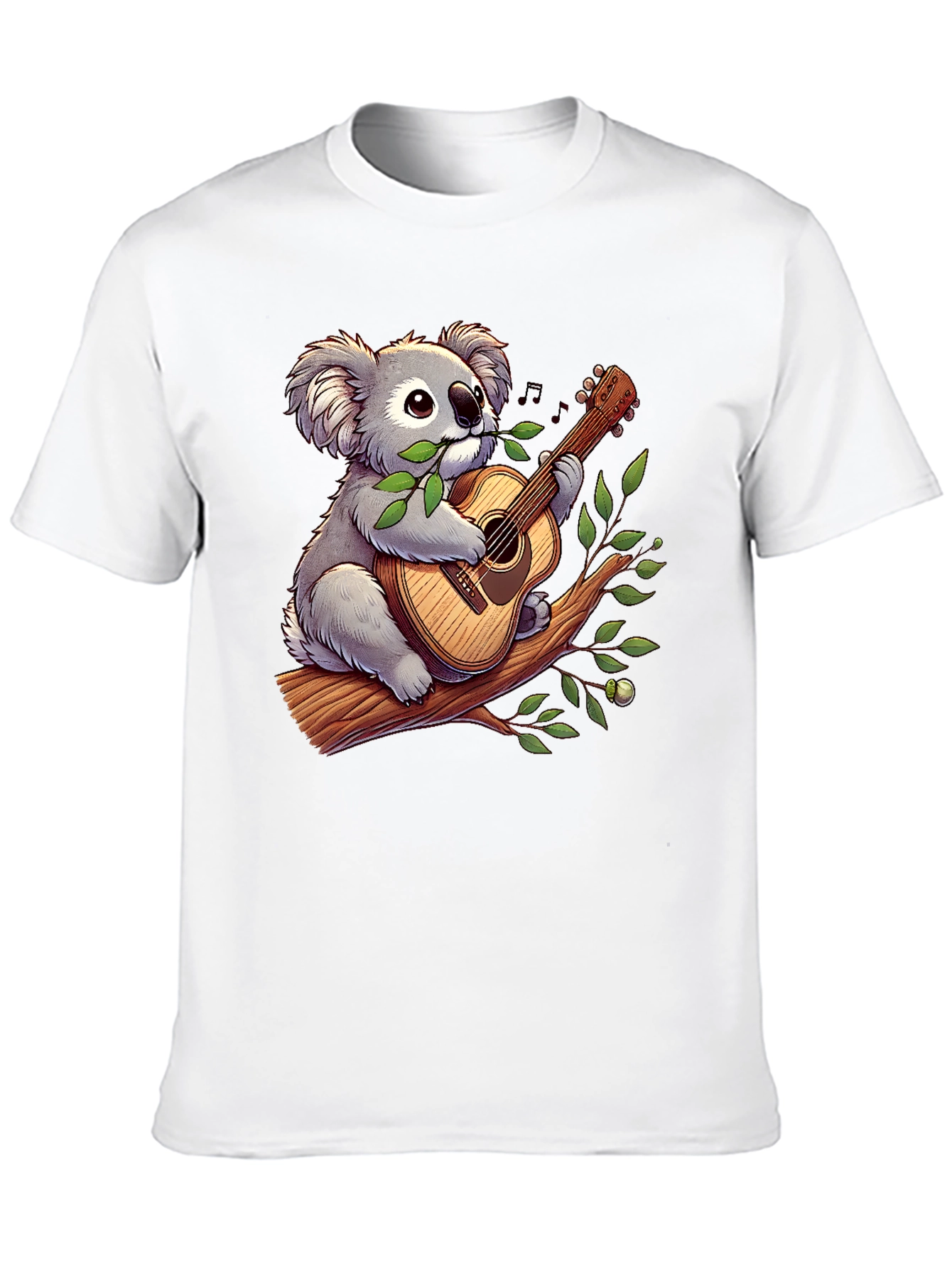 Black Koala Guitar Player Graphic T-Shirt view 10