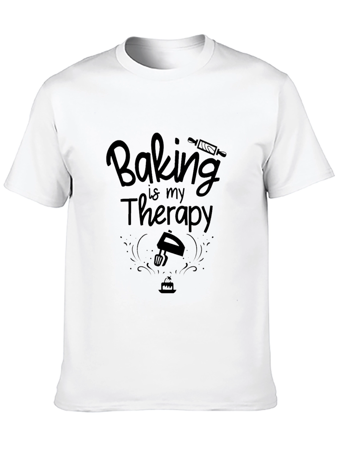 Black Baking is My Therapy Graphic Tee - Unisex view 10
