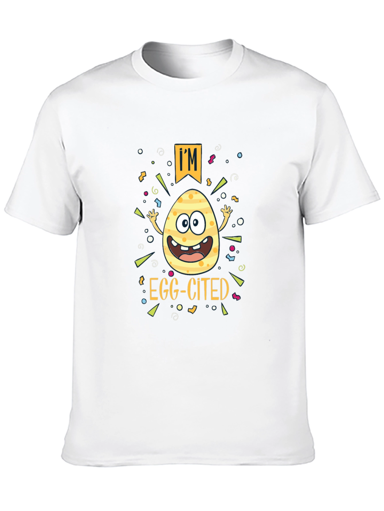 Camiseta Negra "Egg-cited" Pascua