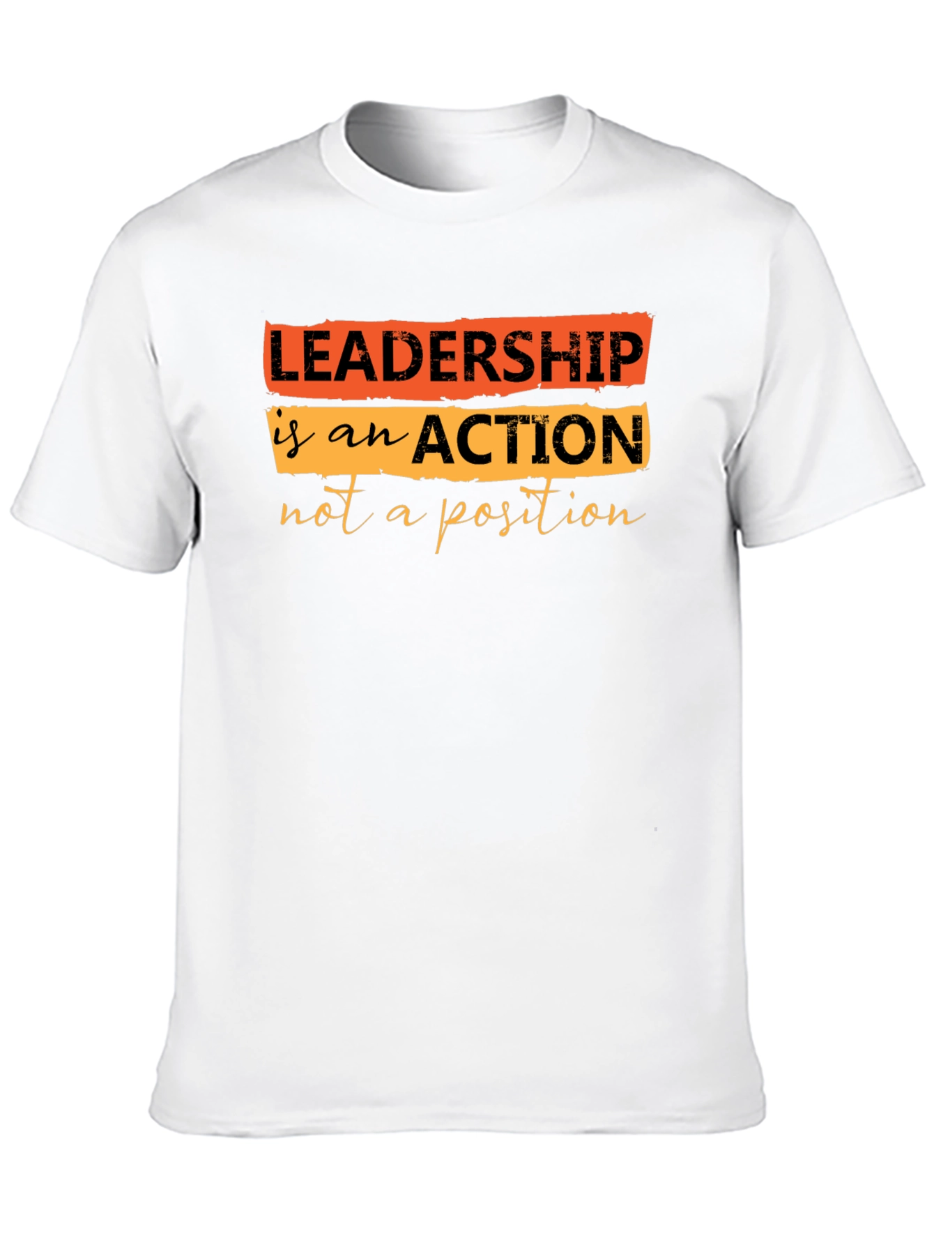 Black Leadership Quote T-Shirt - Black view 10