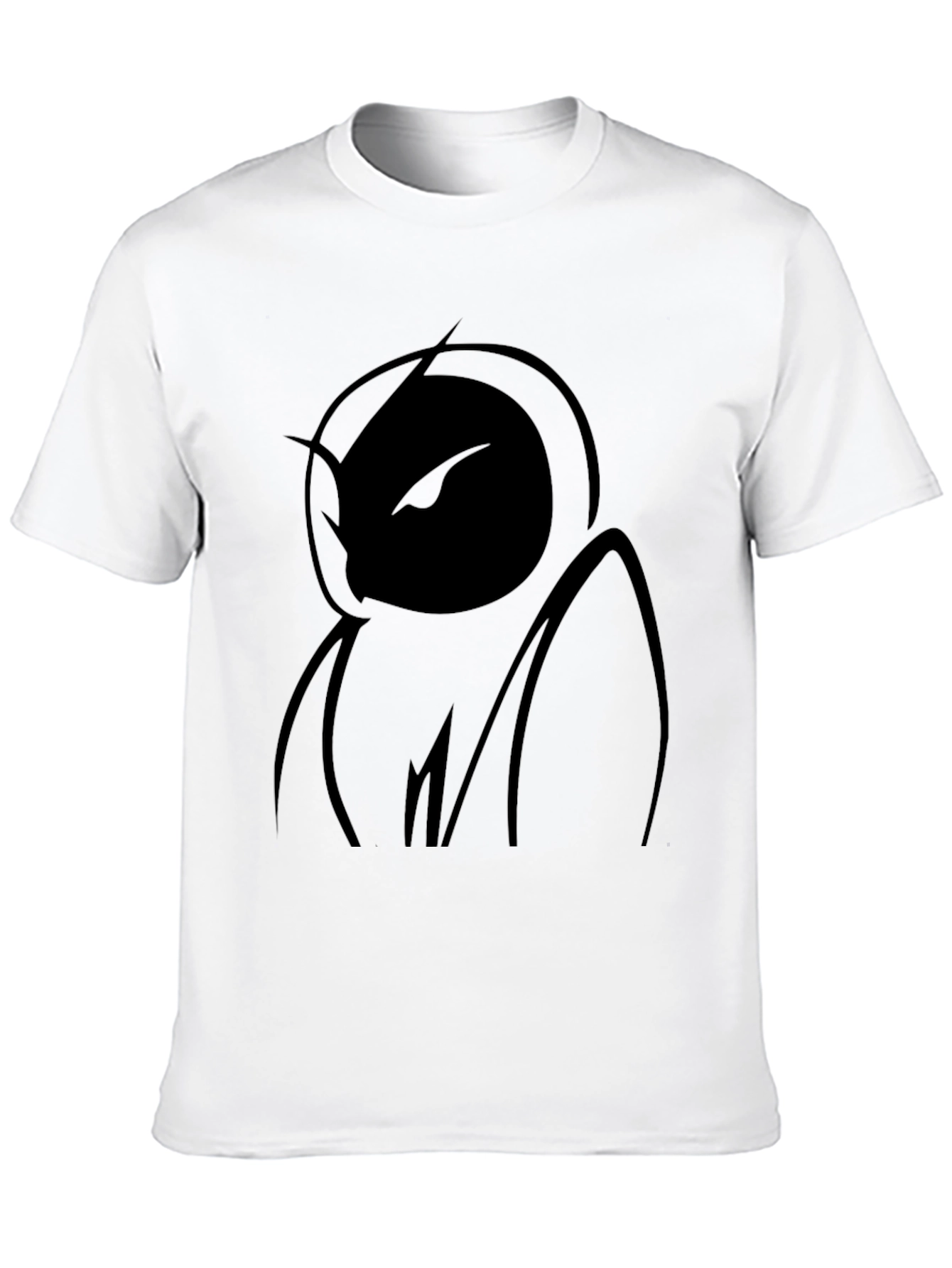 Black Abstract Figure Black T-Shirt view 10