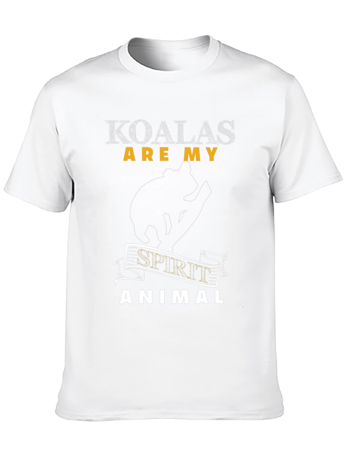 Black Koala Spirit Animal Graphic Tee - Unisex Black T-Shirt view 10