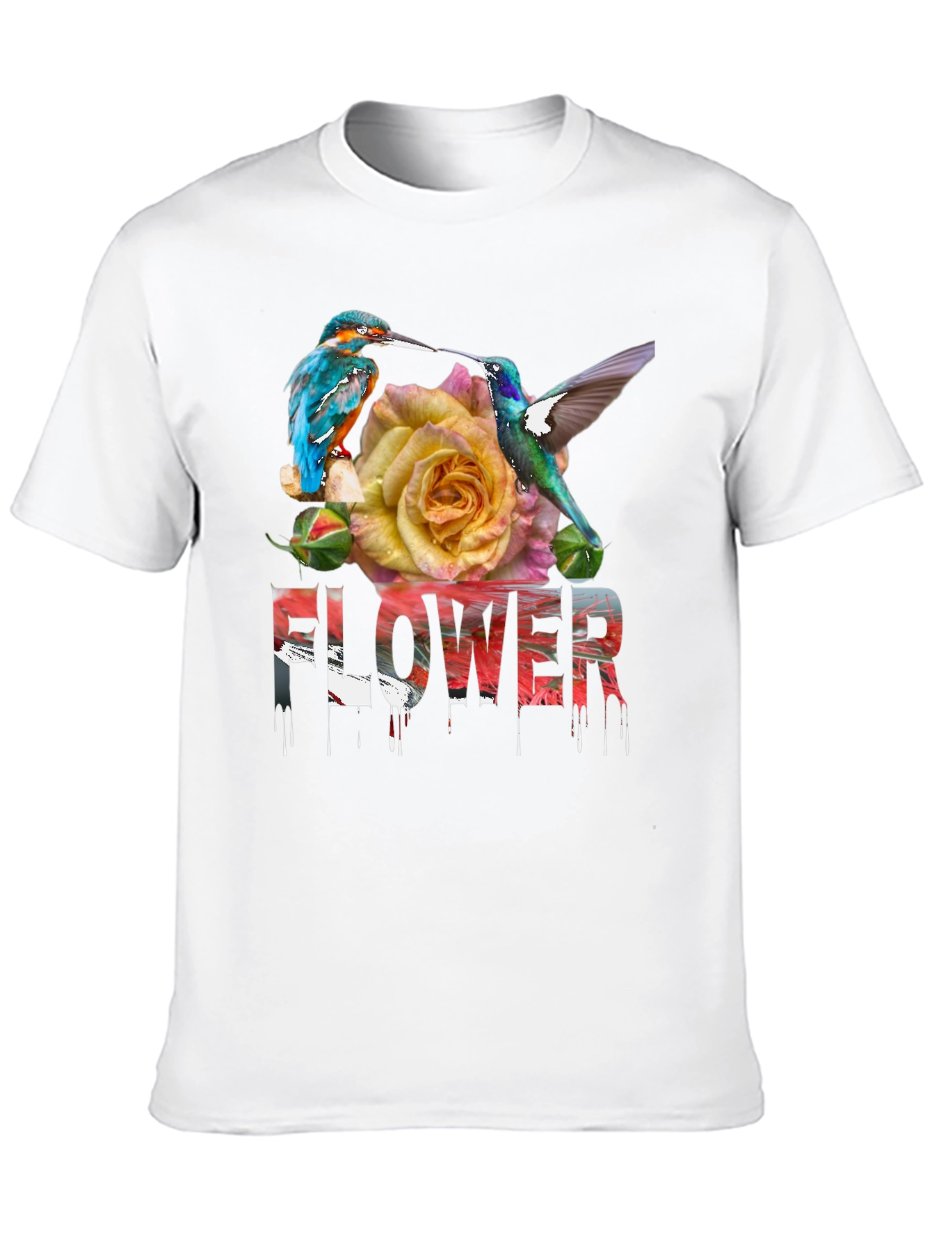 Black Floral Bird T-Shirt view 10