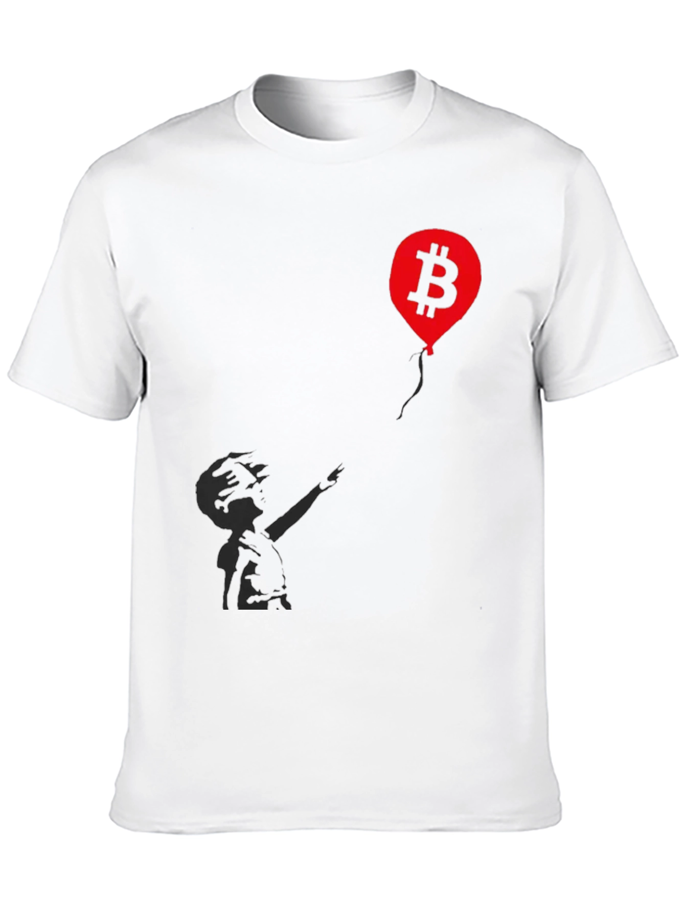 Black Bitcoin Balloon Graphic Tee - Crypto T-Shirt view 10