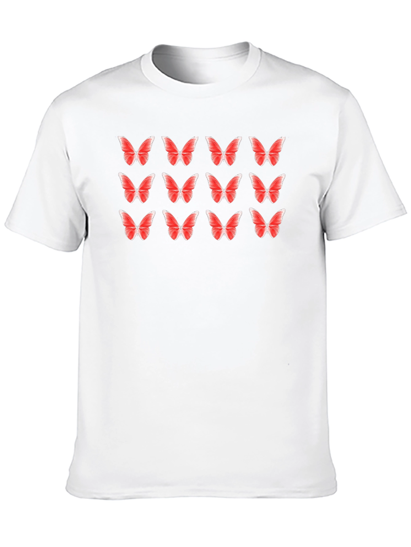 Black Butterfly Print Black T-Shirt view 10