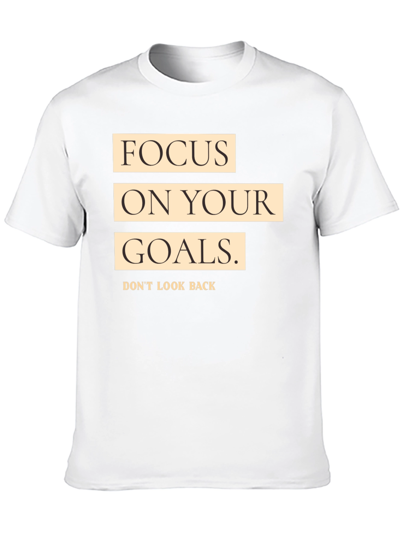 Black Focus on Your Goals Black Graphic T-Shirt view 10