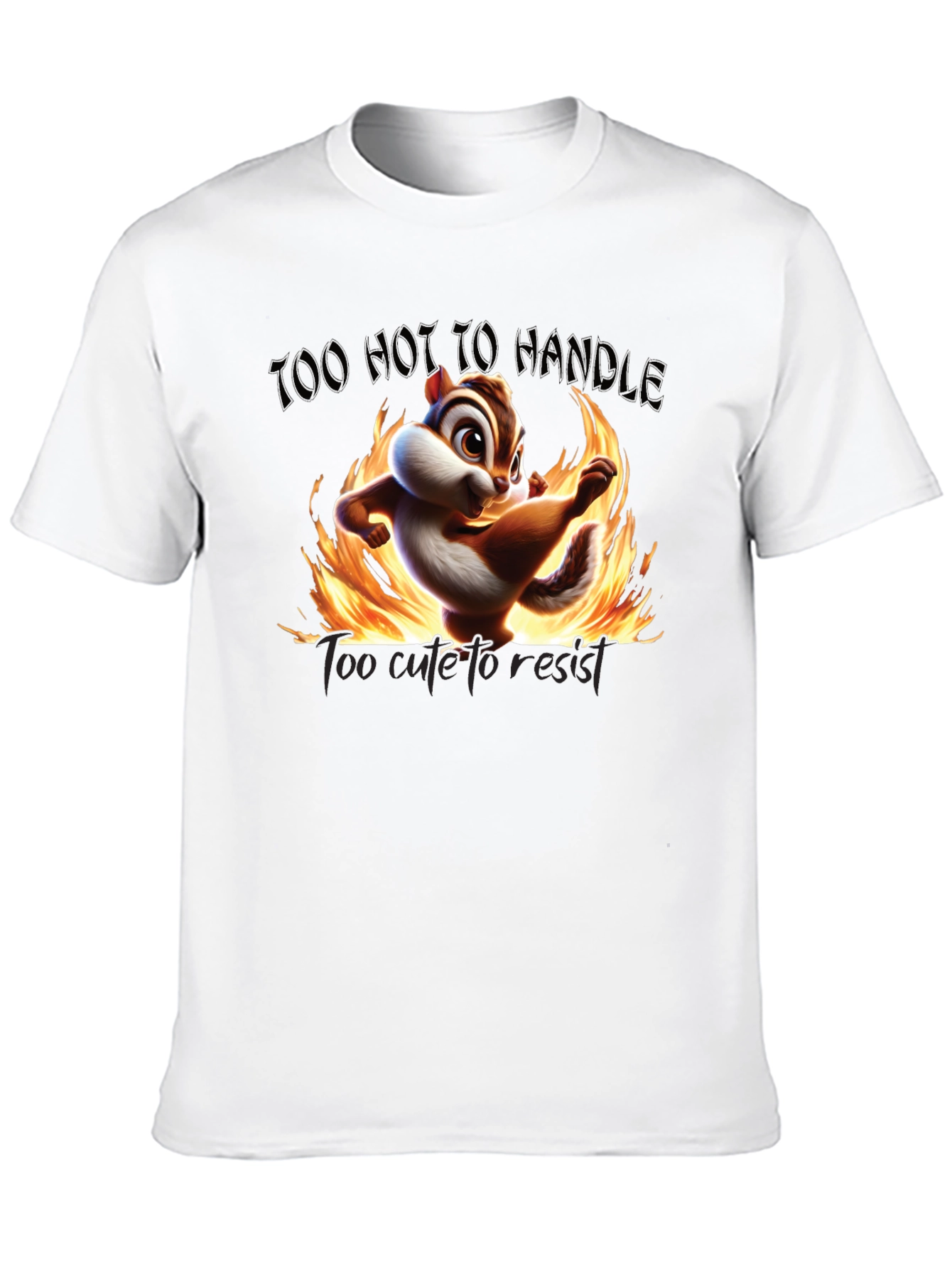Black Too Hot To Handle Chipmunk Graphic Tee view 10
