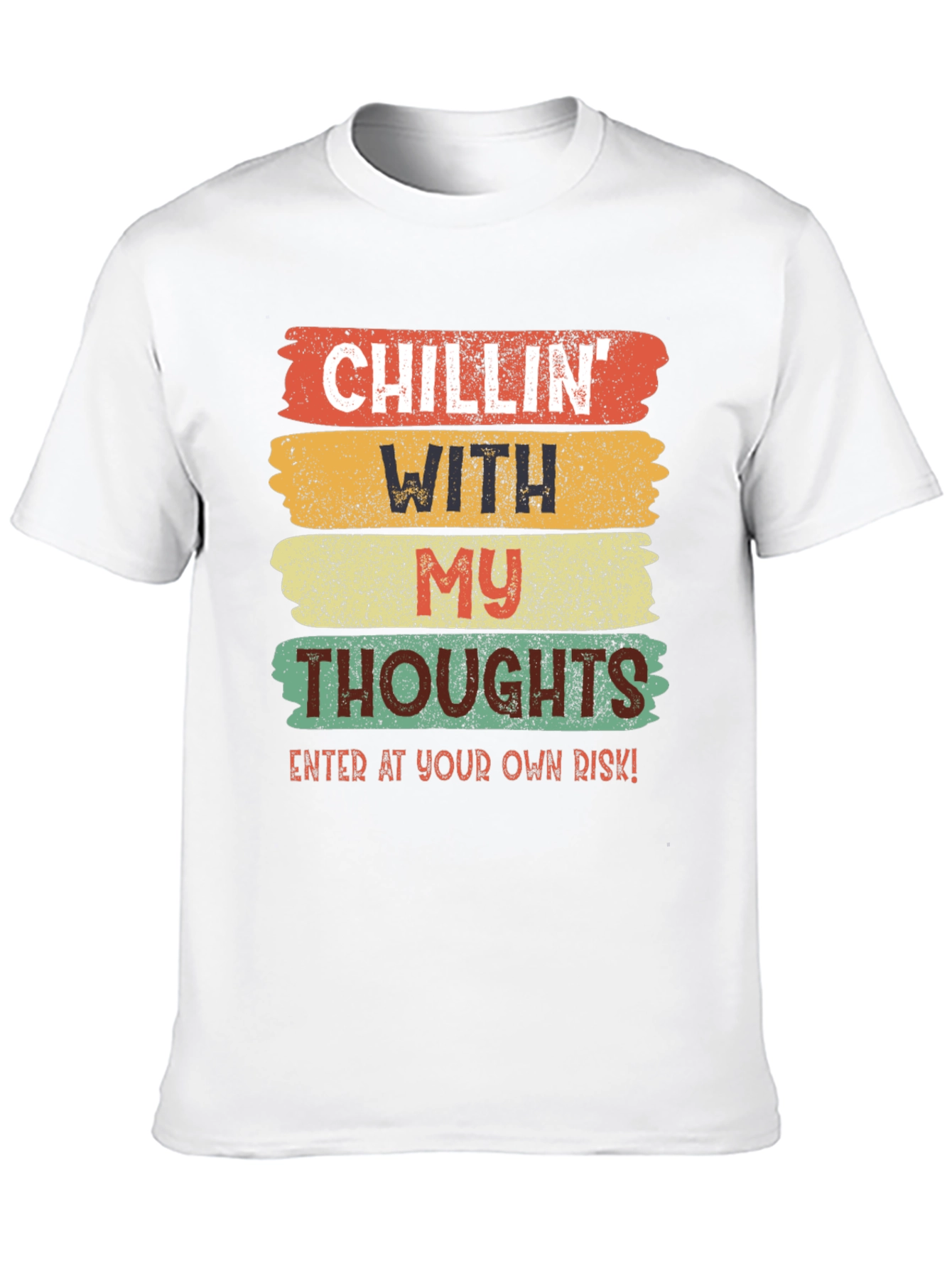 Black Chillin' With My Thoughts Graphic Tee view 10