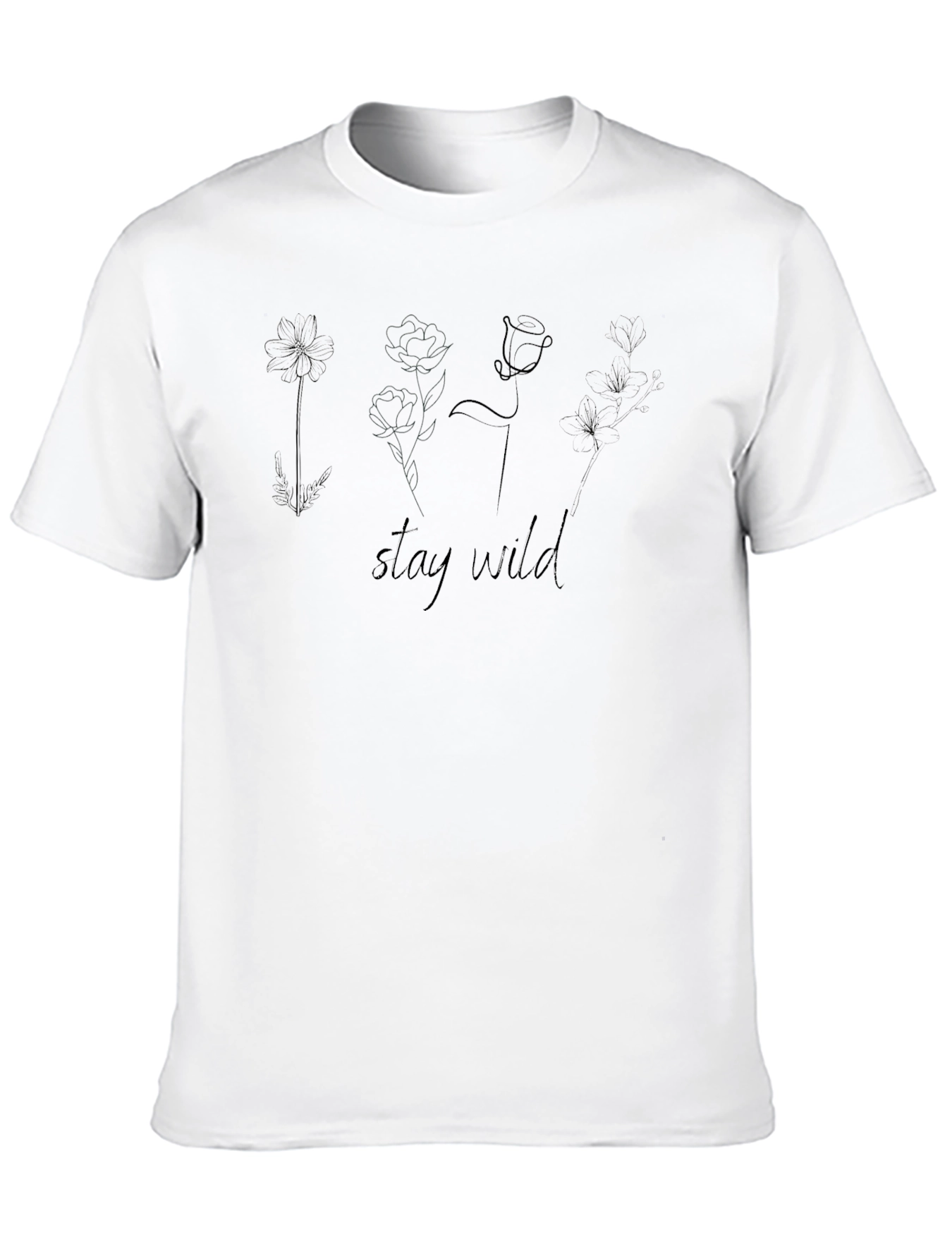 Black Stay Wild Graphic T-Shirt view 10