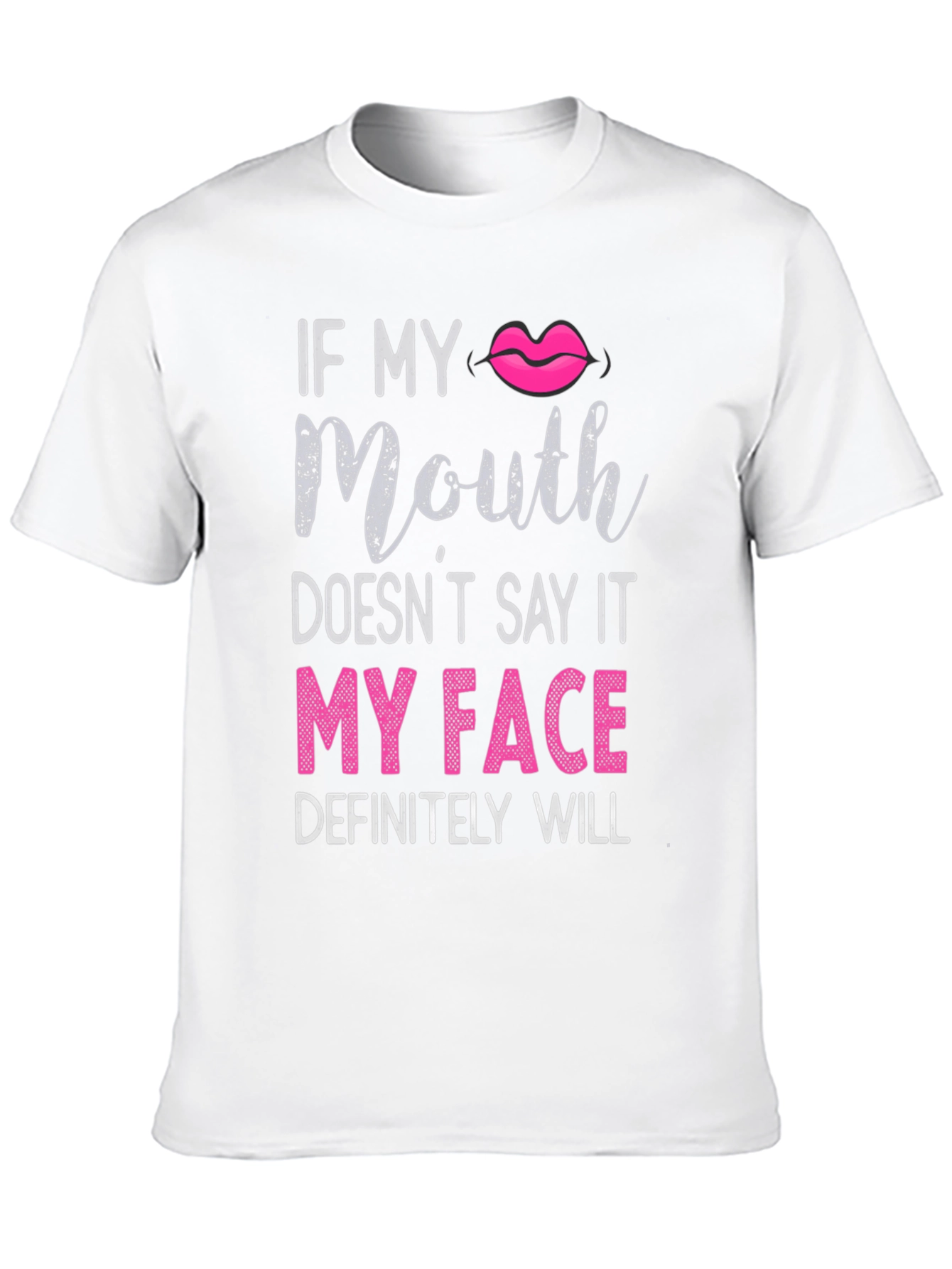 Black Funny Graphic Tee - "If My Mouth Doesn't Say It..." view 10