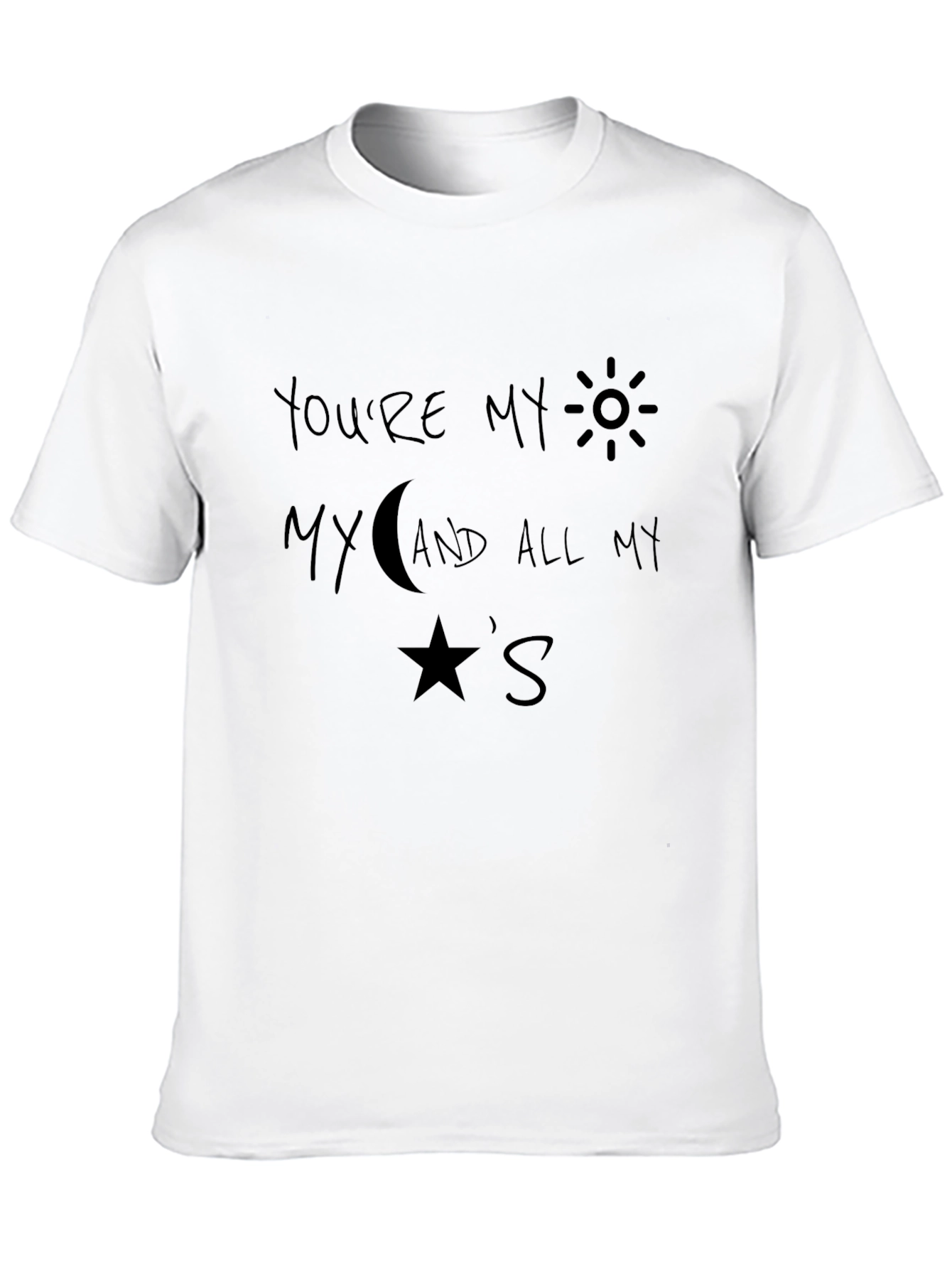 Black You're My Sun Moon Stars Graphic Tee - Black view 10
