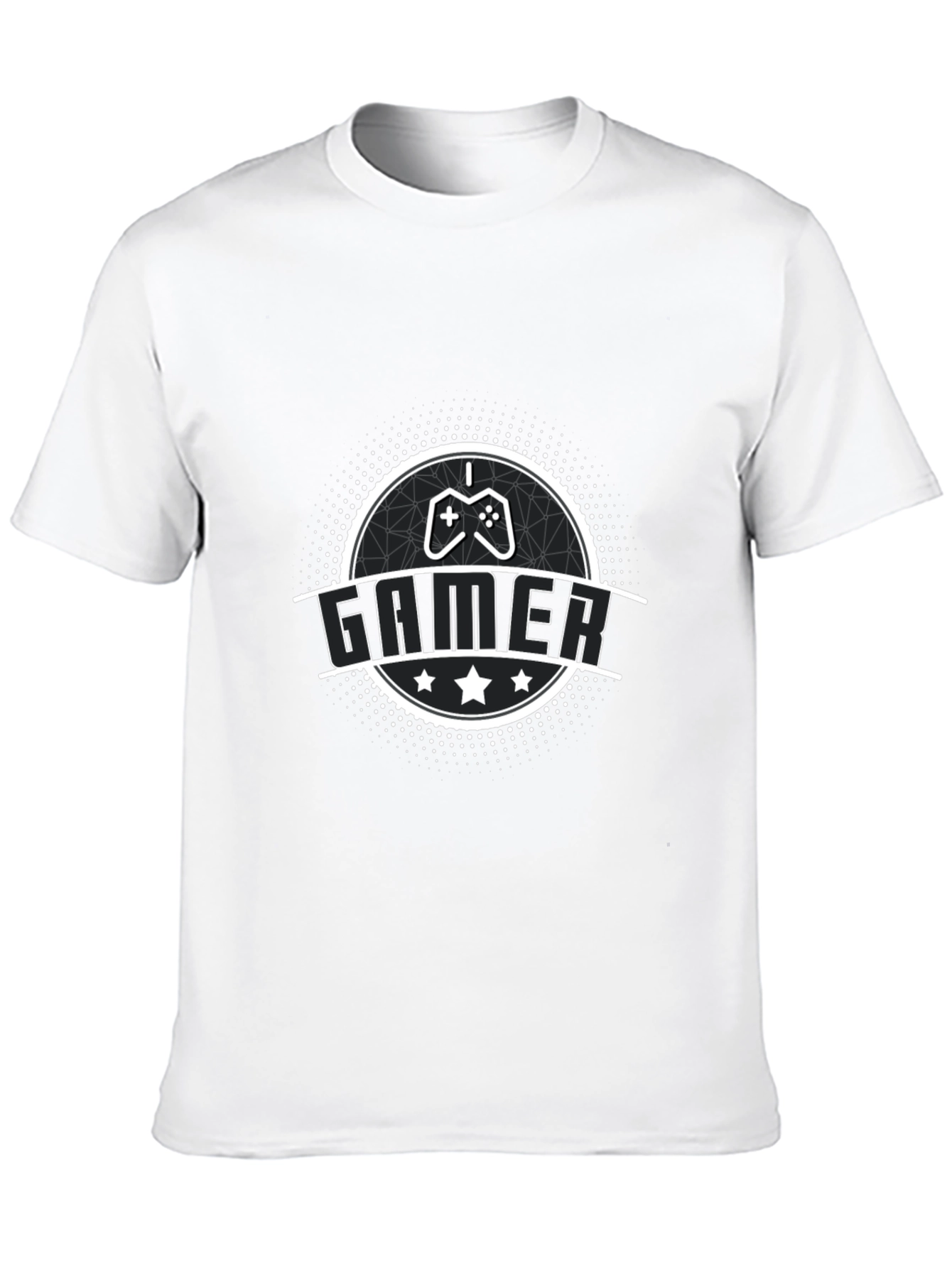 Black Gamer Graphic Tee - Black Cotton Blend view 10