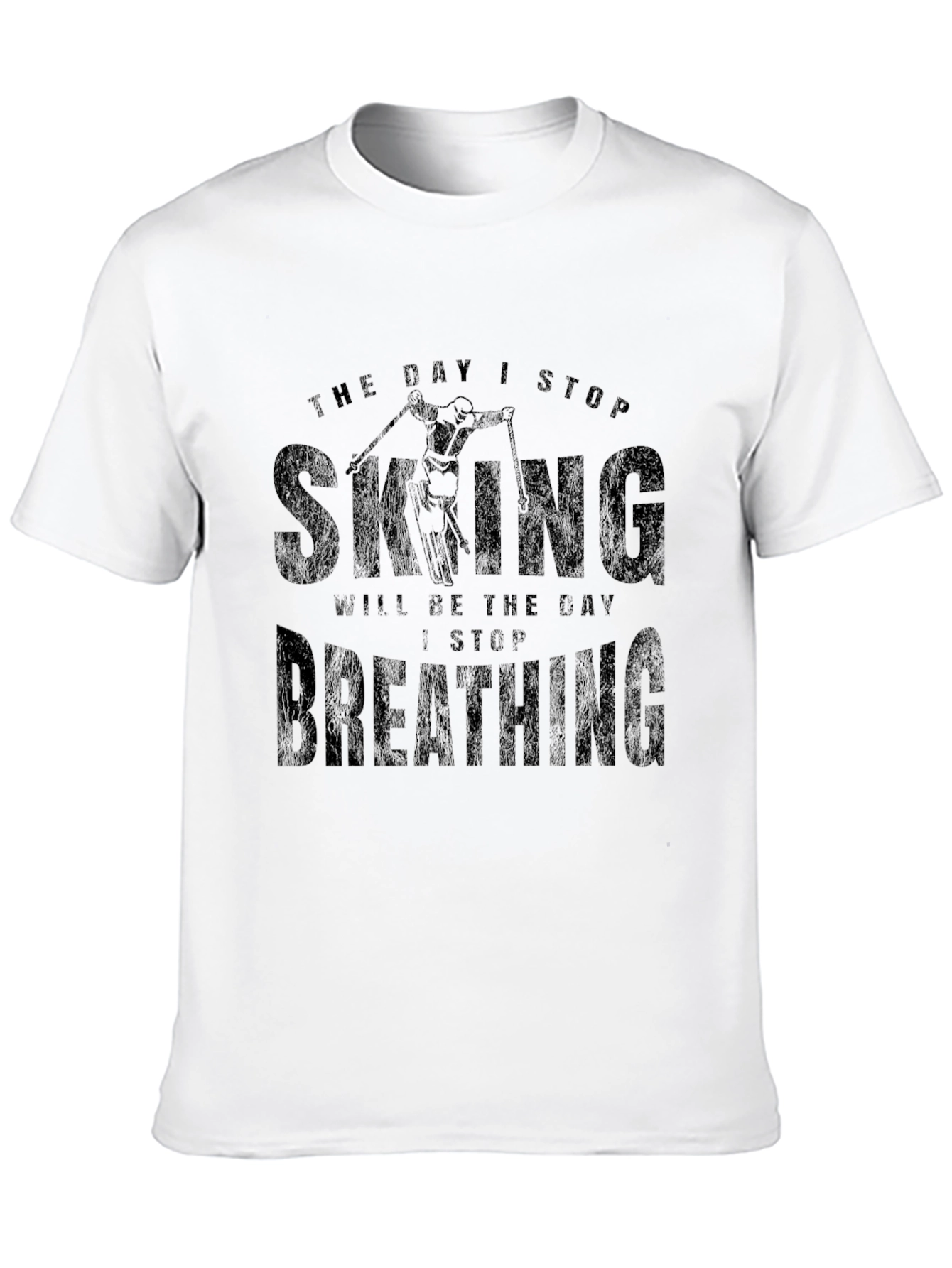 Black Skiing Lover Black T-Shirt view 10