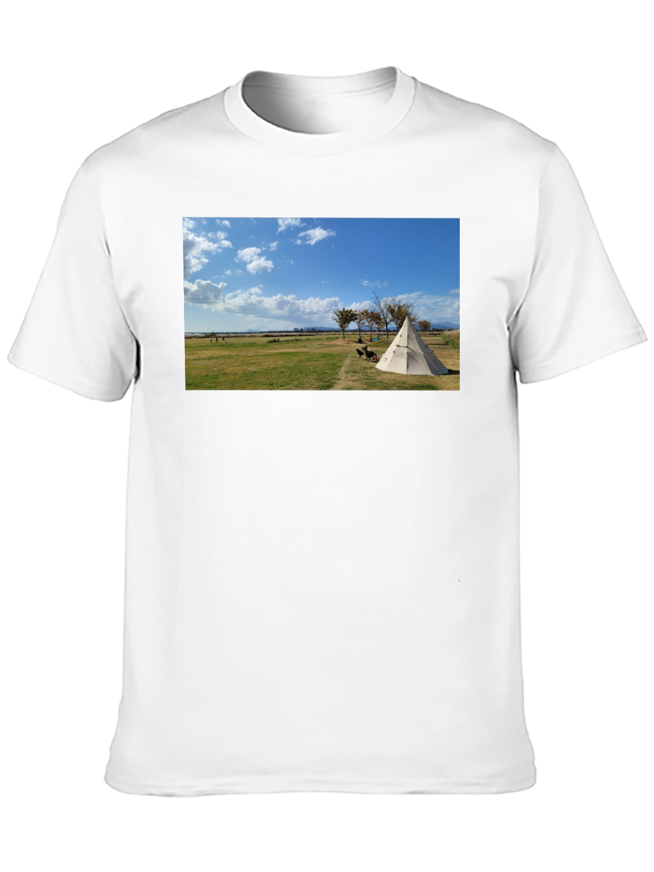 Nature Tee - Camping Design Black Cotton T-Shirt - 10