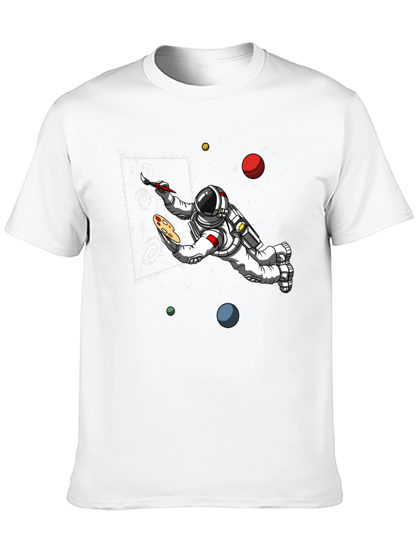 Black Astronaut Artist Graphic T-Shirt view 10